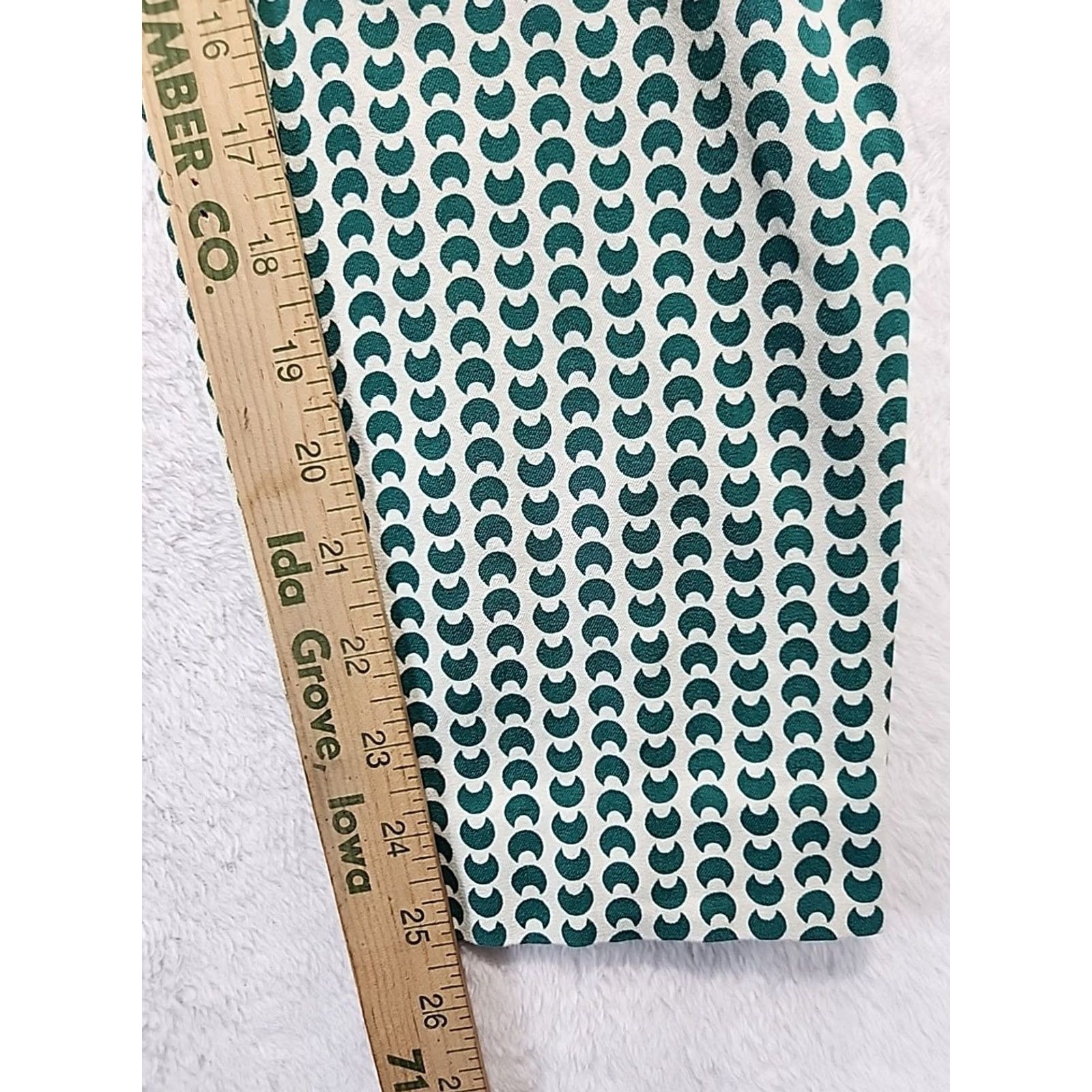 Vintage A New Day Women Pants Green White Geometric Skinny Ankle High Rise Flat Front Slimming Size 8 Casual Size 30" / US 8 / IT 44 - 7 Thumbnail