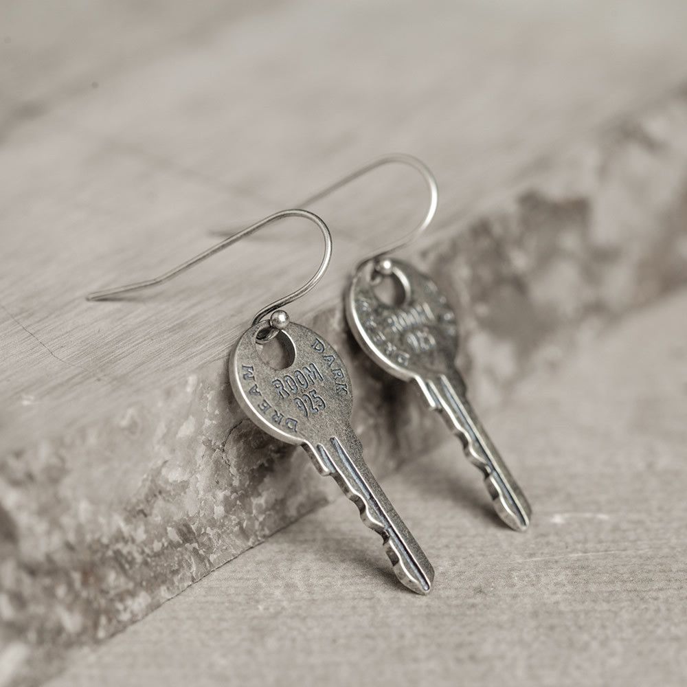 Jewelry Key New Design Earrings One Pairs Chrome Jewelry Size ONE SIZE - 2 Thumbnail