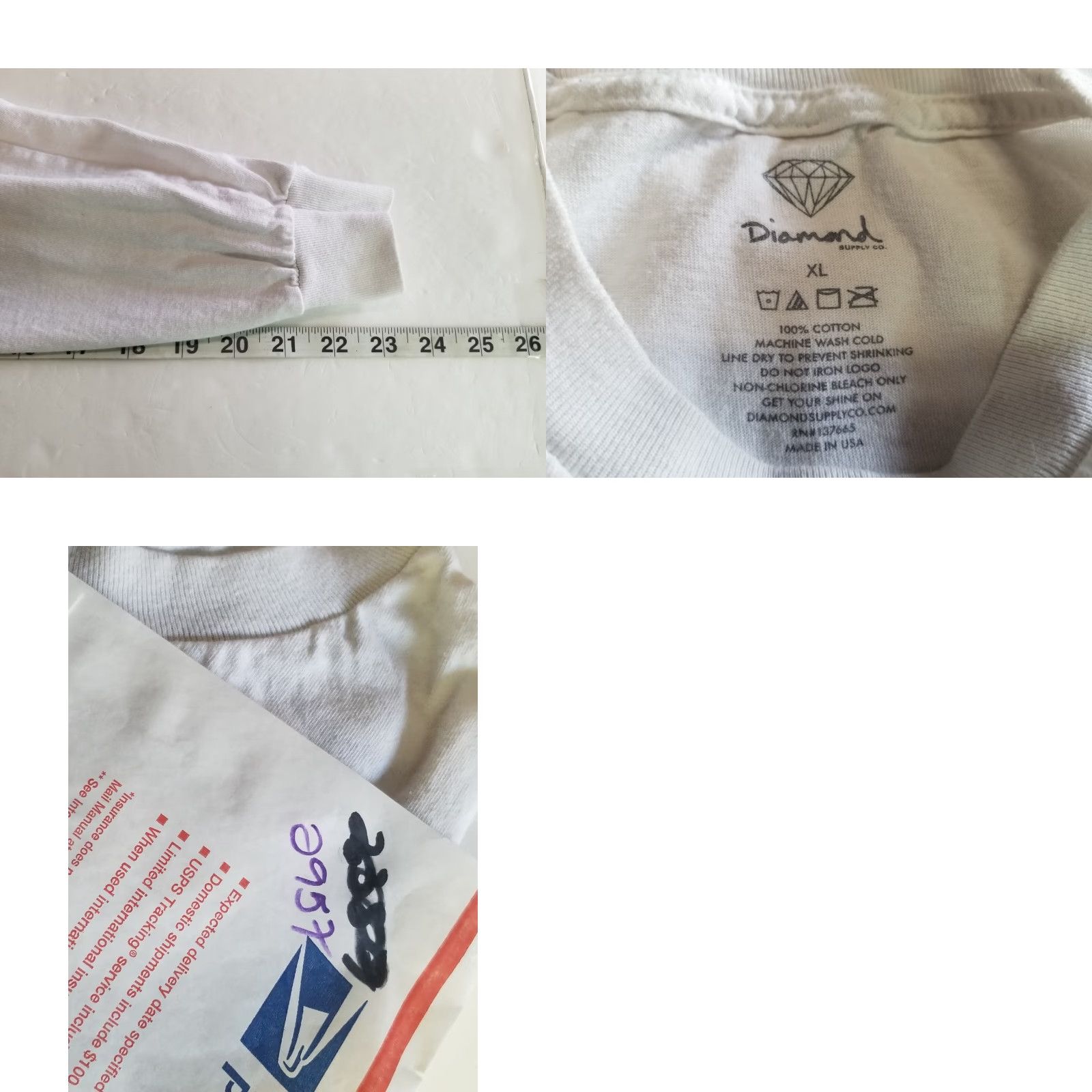 Diamond Supply Co. Diamond Supply Co Long Sleeve T-Shirt White XL Men Crewneck Size XL Size US XL / EU 56 / 4 - 8 Thumbnail