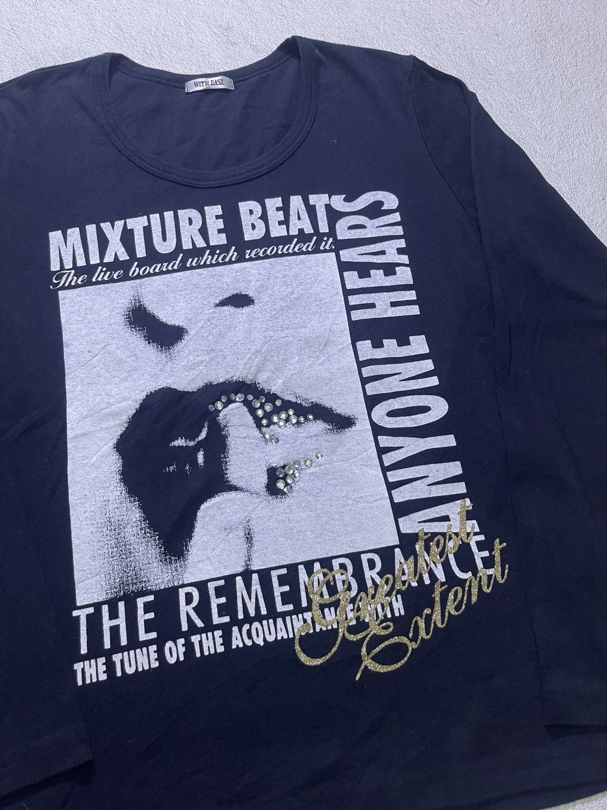 Japanese Brand Y2K WITH EASE long sleeve tshirt Size US M / EU 48-50 / 2 - 3 Thumbnail