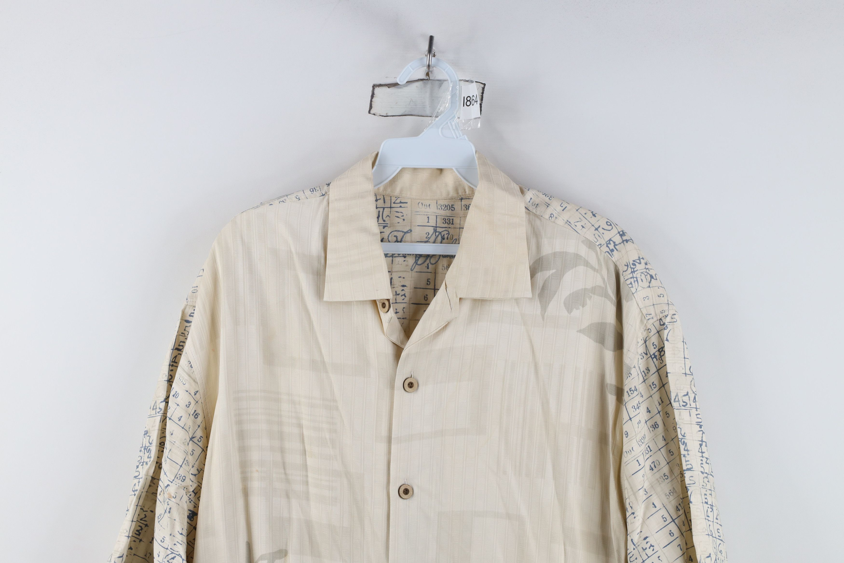 Tommy Bahama Vintage Tommy Bahama Geometric Leaf Camp Collar Button Shirt Size US L / EU 52-54 / 3 - 2 Thumbnail