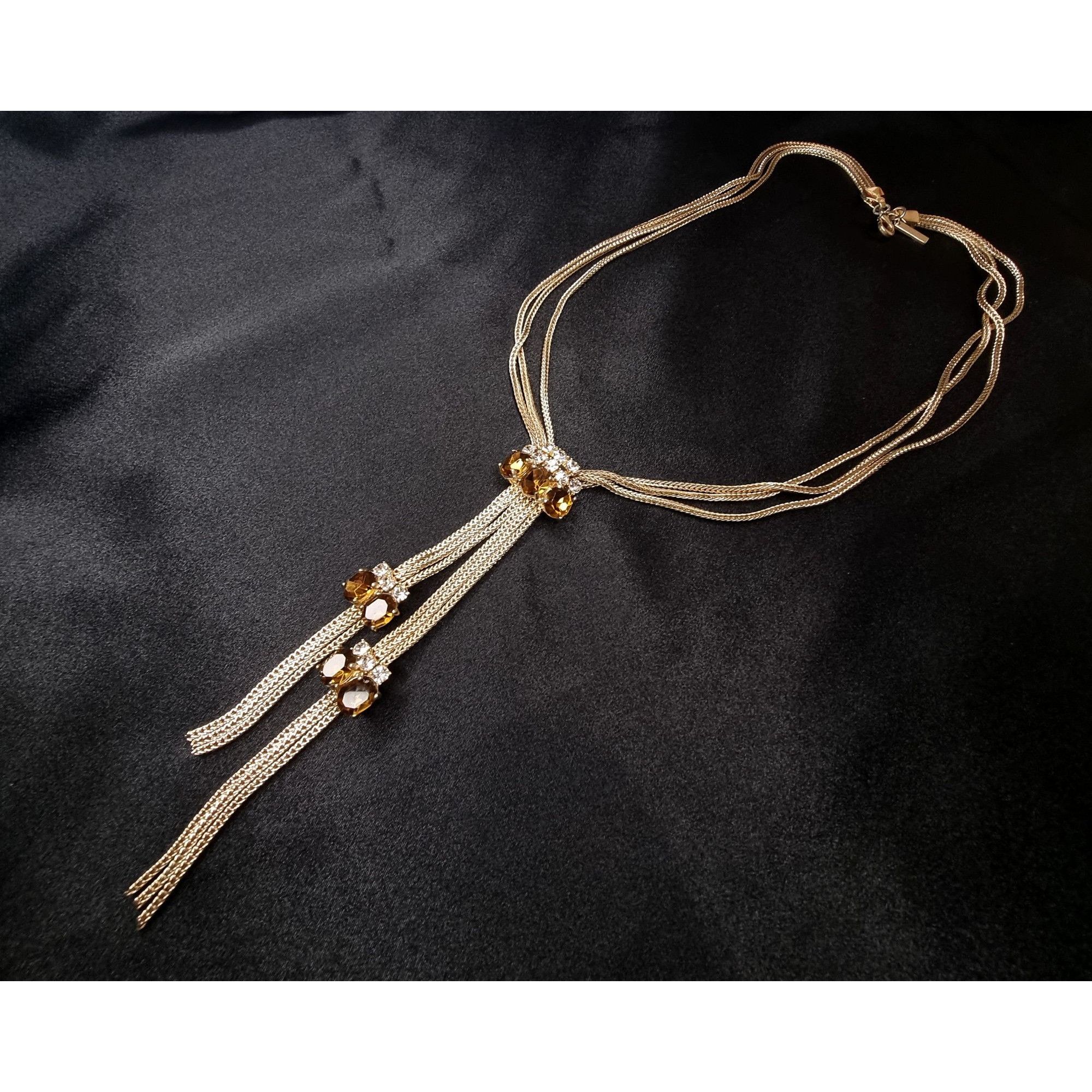 Joan Rivers Vintage Joan Rivers Gold-Tone Multi-Strand Chain Necklace Wi Size ONE SIZE - 4 Thumbnail