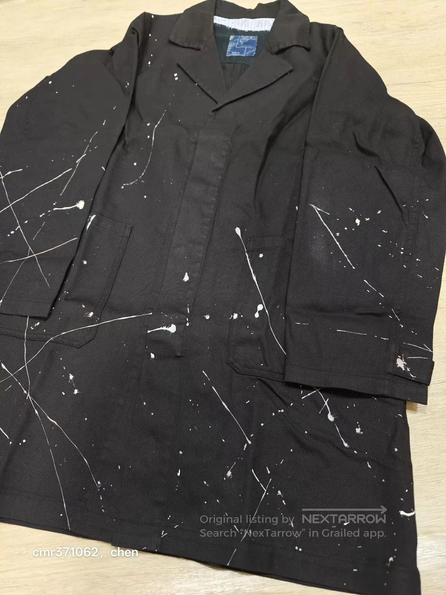 Visvim Black Paint Splatter Long Coat Size M. Size US M / EU 48-50 / 2 - 3 Thumbnail