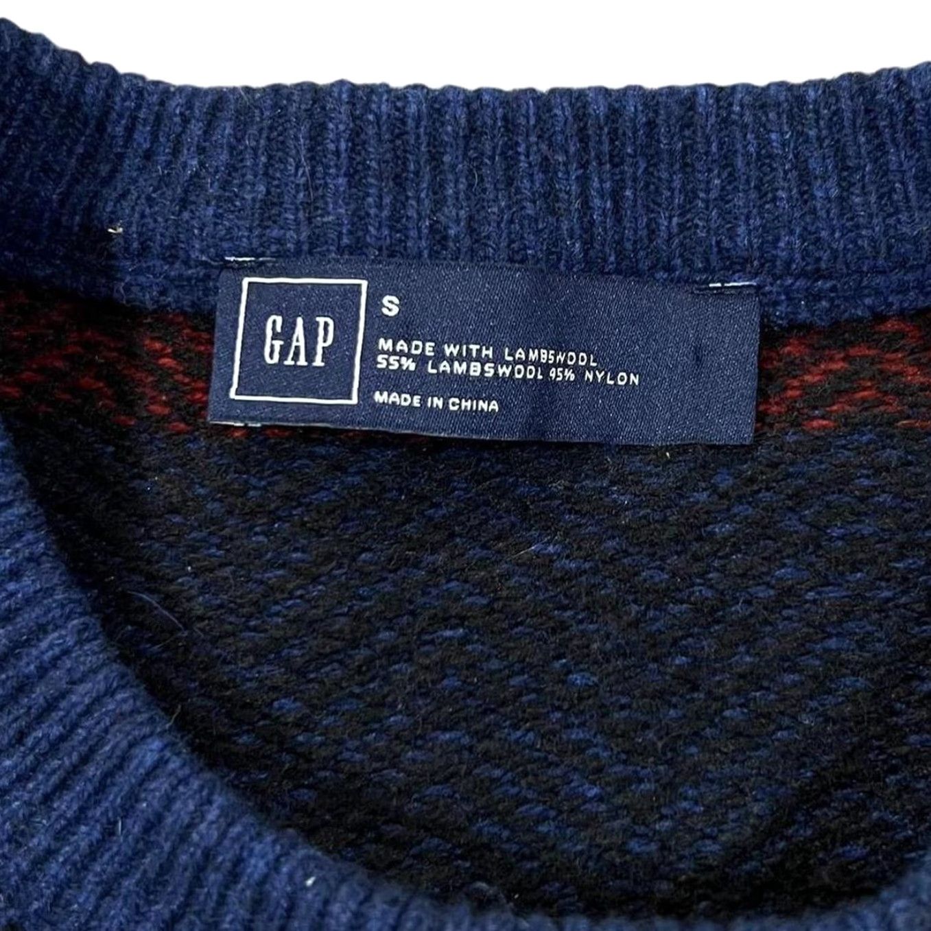 Gap GAP Colour Block Lambswool Nylon Knit Crewneck Sweater Jumper Small Navy Green Red Multicoloured Men Pullover Knit 55% lambswool 45% nylon Size US S / EU 44-46 / 1 - 3 Thumbnail