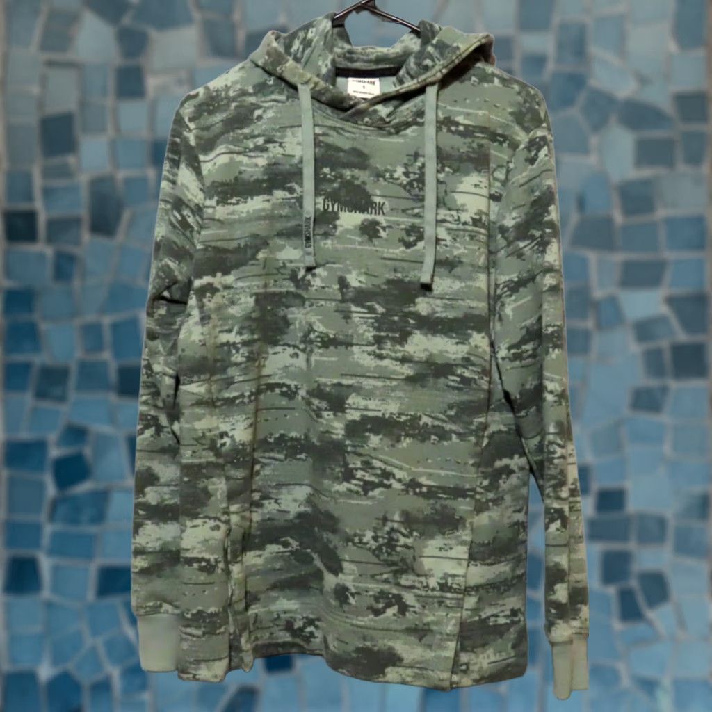 Gymshark Gymshark Hoodie Men Small Green Camo Pullover Multicolor Logo Hooded Pullover Sweatshirt Short Sleeve Not Applicable Size US S / EU 44-46 / 1 - 1 Thumbnail
