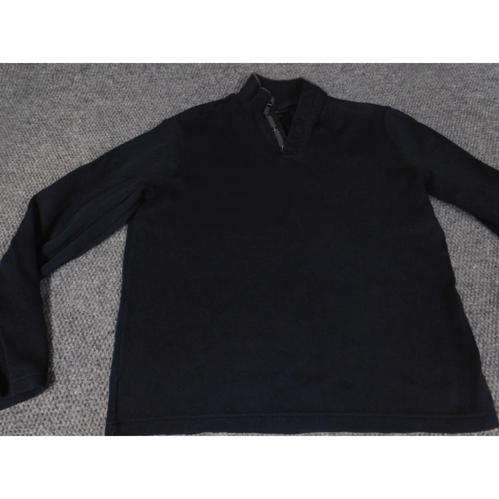 Vintage Lachlan Mens Sweater XL Blue Crew Neck Pullover Cable-Knit Stretch Quilted Long Sleeve Regular Knit Cotton 1/4 Zip Fall Walking Size US XL / EU 56 / 4 - 4 Thumbnail