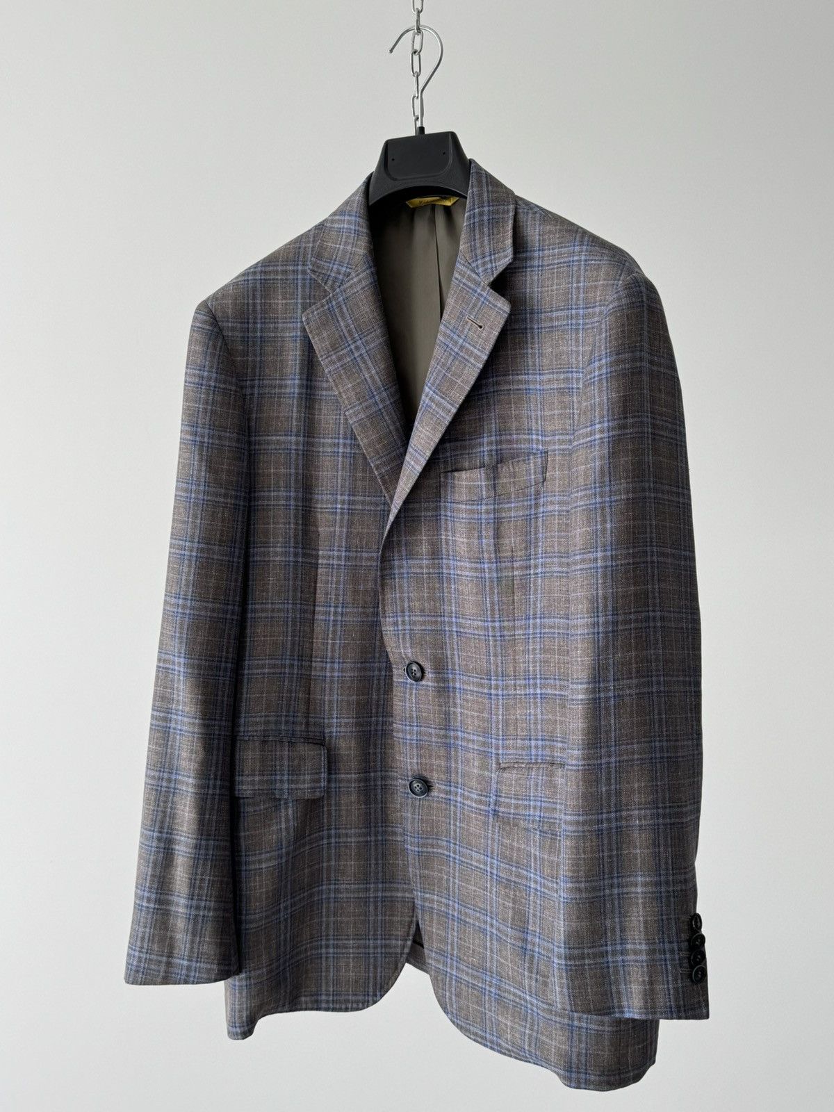 Canali Canali Kei Wool, Silk & Linen Two Button Sport Grey Jacket Size 42R - 2 Thumbnail