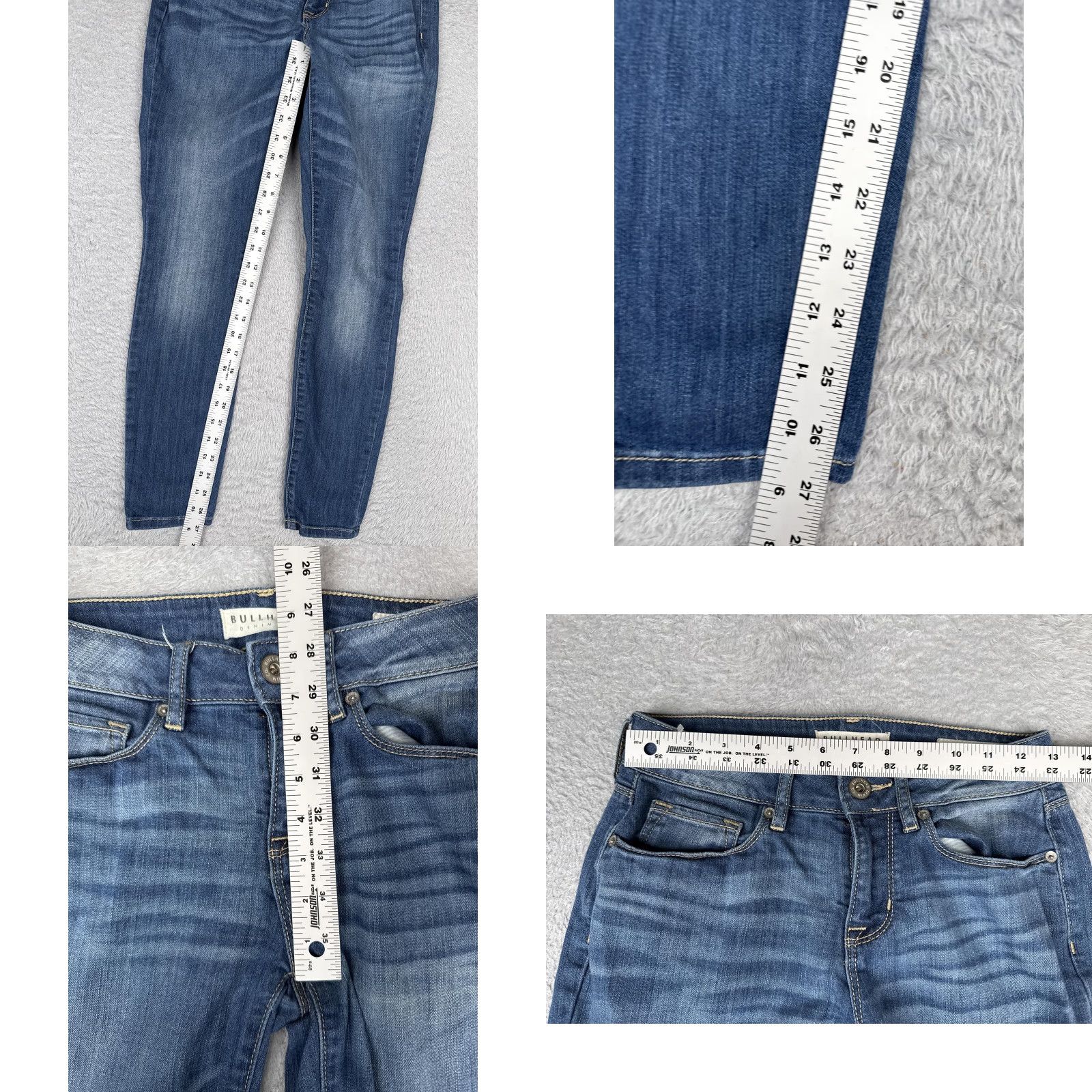 CO Bullhead Denim Co Skinny Jeans Juniors 3 Blue Low Rise Stretch Ankle Denim 25x27 Size 26" / US 2 / IT 38 - 8 Thumbnail
