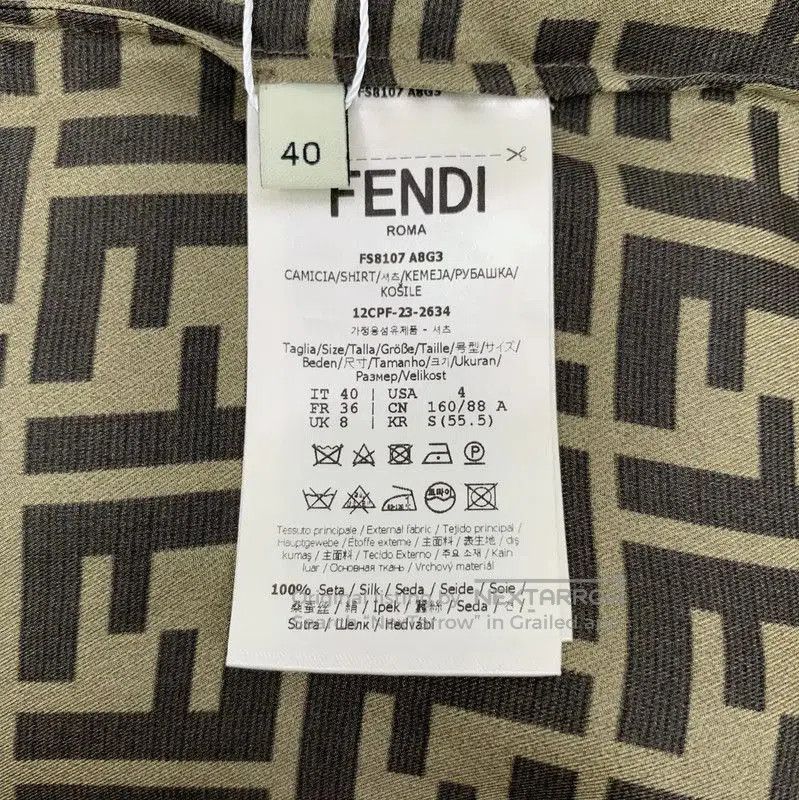 Fendi Fendi Brown Silk Women's Shirt . Size M / US 6-8 / IT 42-44 - 6 Thumbnail