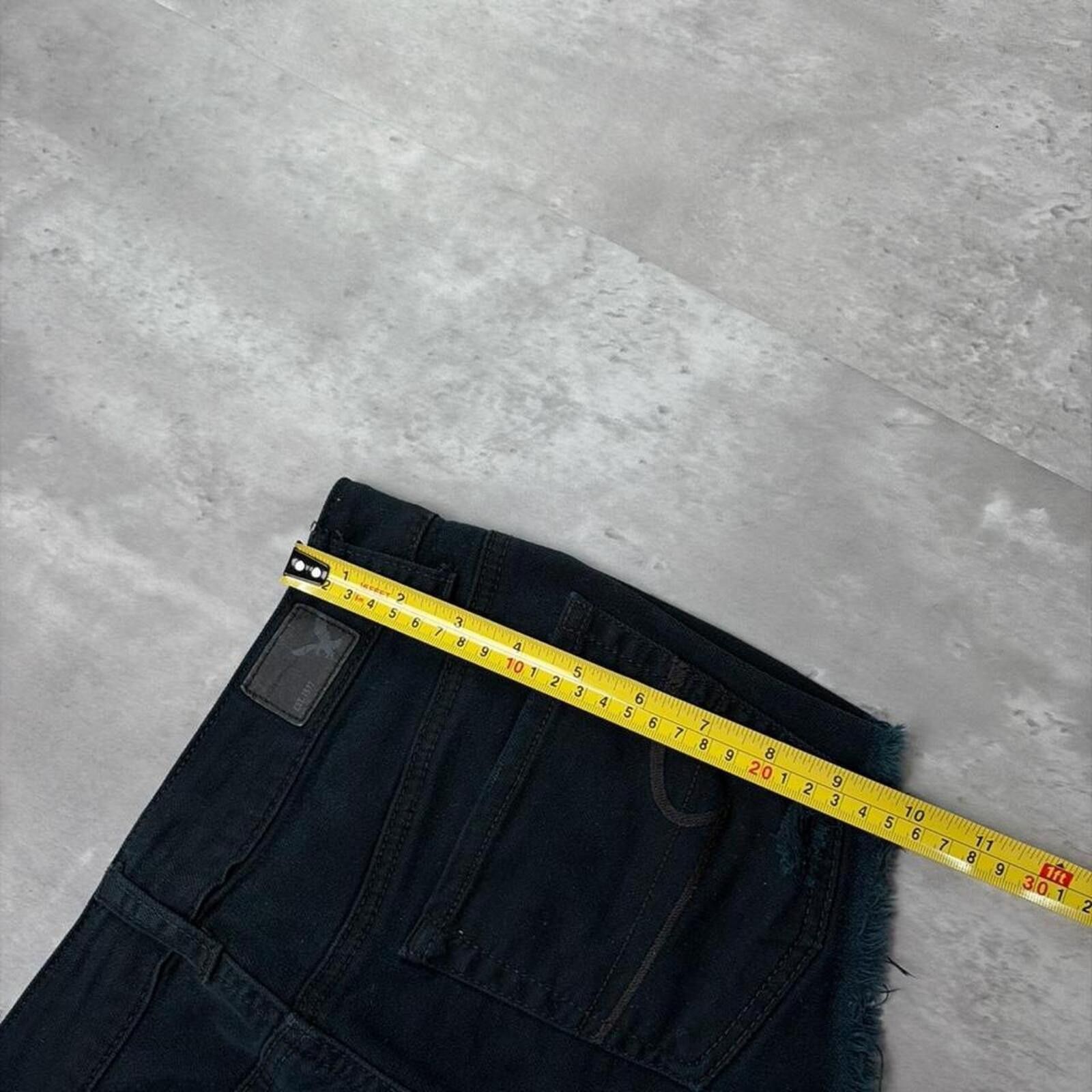 American Eagle Outfitters Y2K Black American Eagle Grunge Gothic Mini Denim Shorts Size 42" / US 20 - 7 Thumbnail