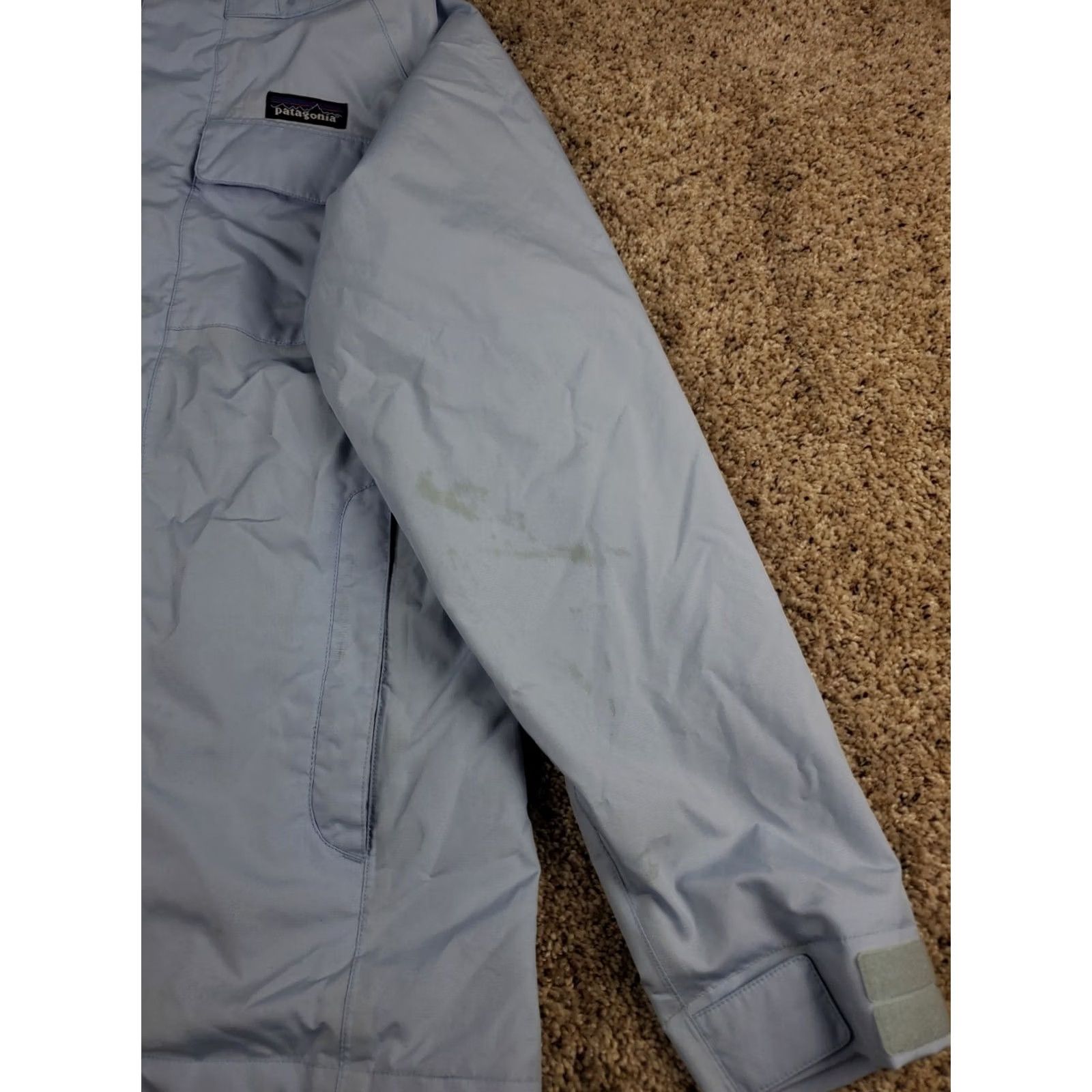 Patagonia Patagonia Jacket Womens Small Blue Full Zip Hooded Pockets Slate Sky Rain Coat 27072 Wind-Resistant Water Resistant Rain" Size S / US 4 / IT 40 - 7 Thumbnail
