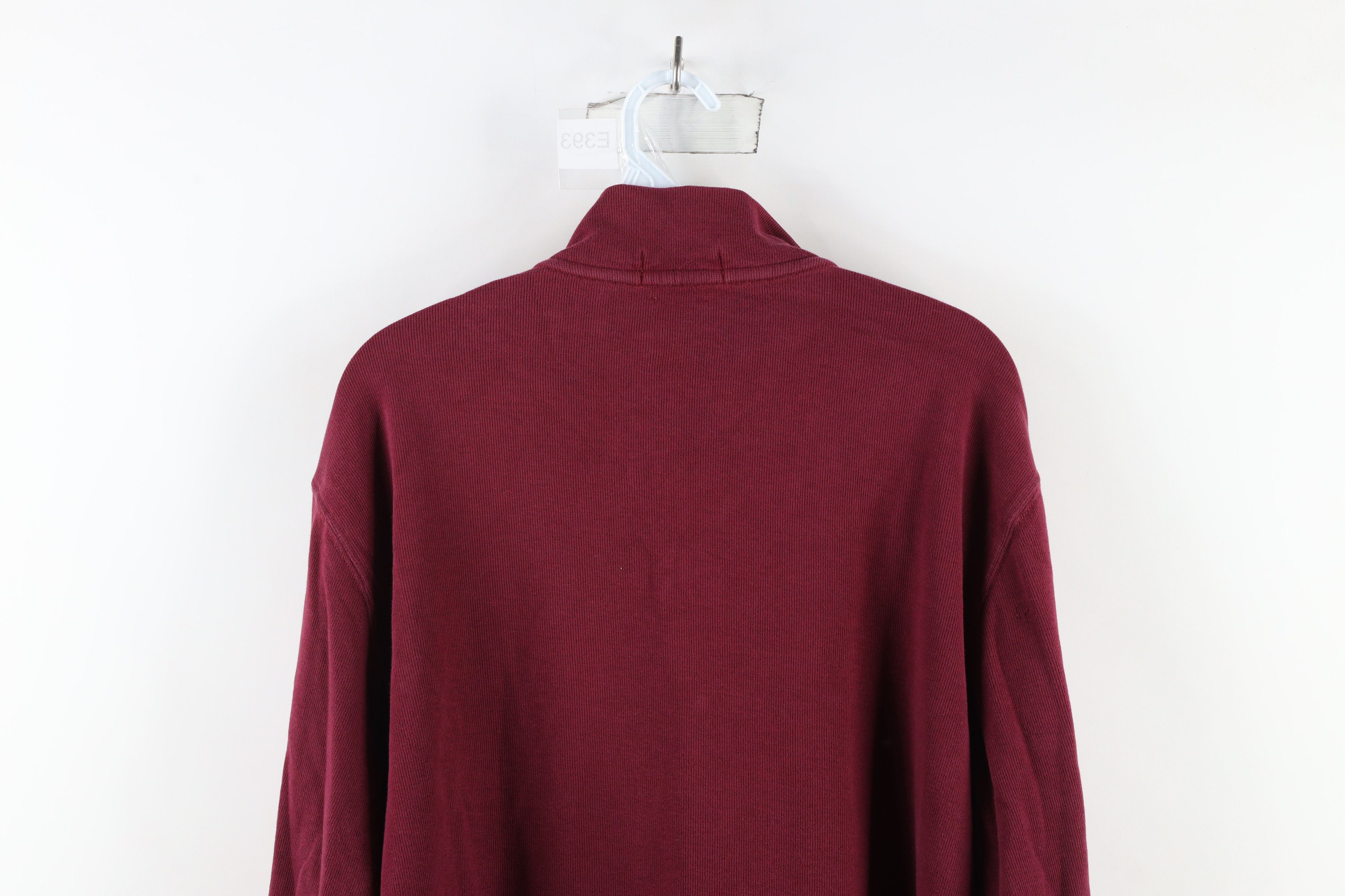Ralph Lauren × Vintage Ralph Lauren Rib Knit Half Zip Pullover Sweater Maroon Size US L / EU 52-54 / 3 - 12 Thumbnail
