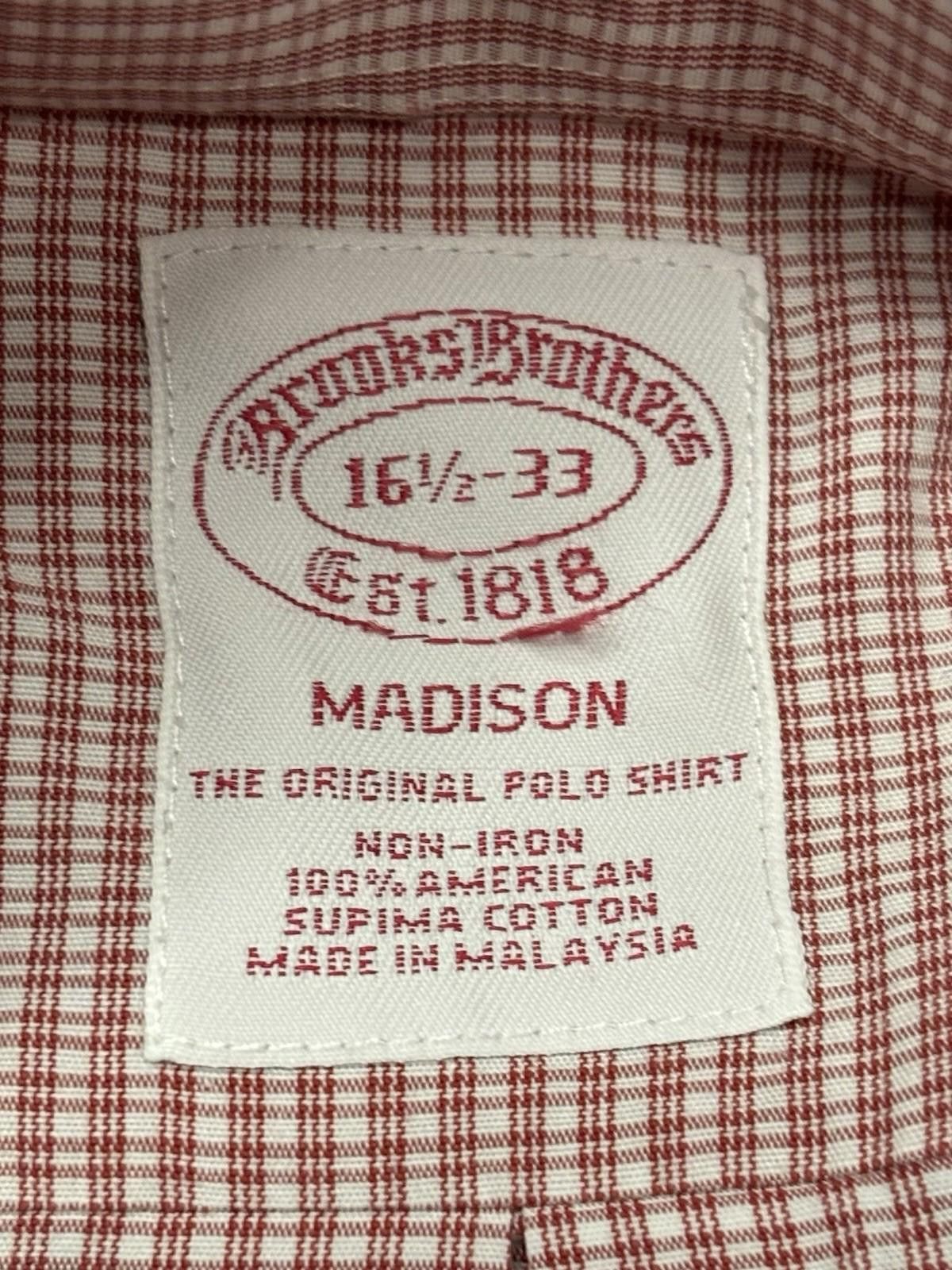 Brooks Brothers Brooks Brothers Shirt Mens 16.5 33 2XL Original Polo Madison Size US XXL / EU 58 / 5 - 2 Thumbnail