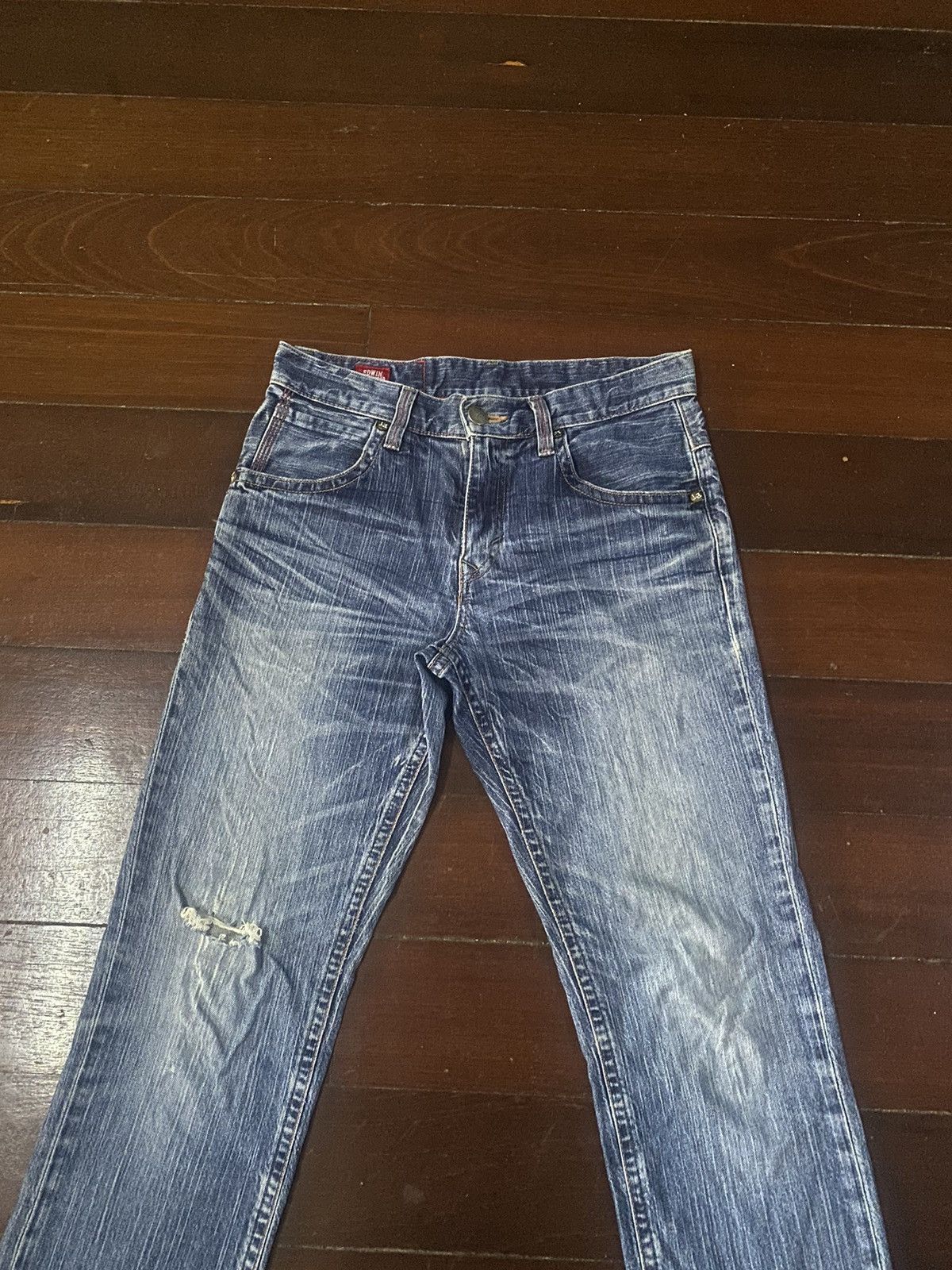 Edwin Fire 🔥🔥 EDWIN BLUE TRIP distressed denim flare jeans S1 Size US 32 / EU 48 - 6 Thumbnail