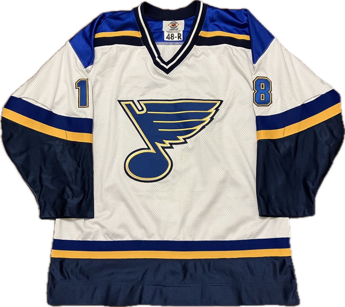 Image of St Louis Blues Twist Starter Nhl Hockey Jersey Size 48-R, Men's