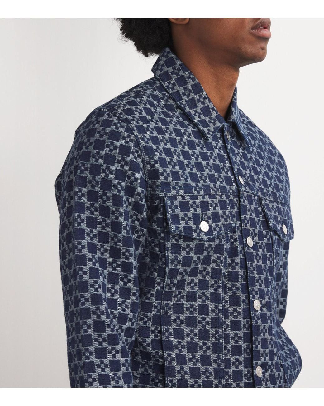 Sandro Sandro Paris denim shirt navy XS S Square Cros H23CROSS raw Size US XS / EU 42 / 0 - 3 Thumbnail