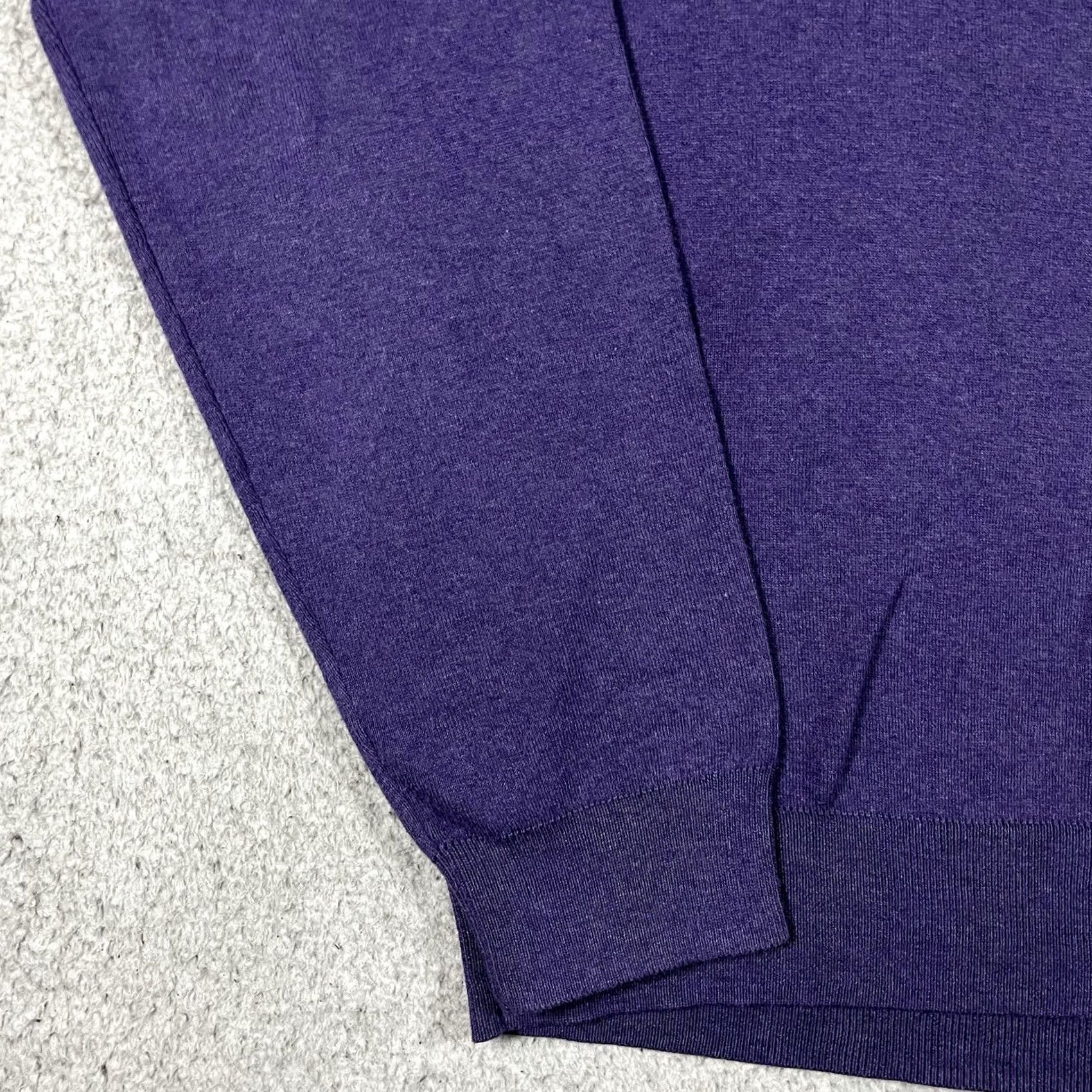 Polo Ralph Lauren Polo Ralph Lauren Sweater Mens XL Purple V-Neck Long Sleeve Knit Pullover Preppy Classic Colorful Retro Size US XL / EU 56 / 4 - 4 Thumbnail