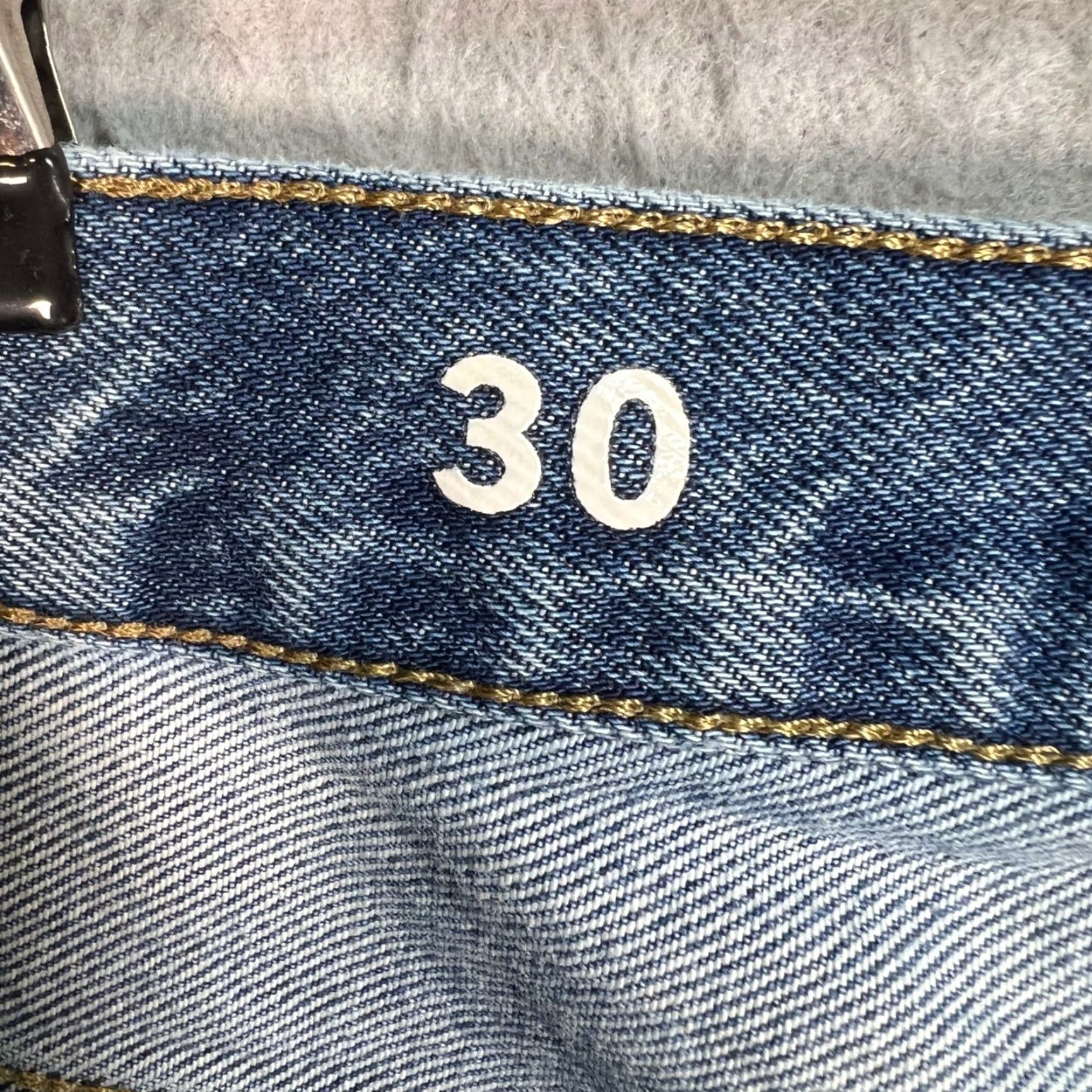 J.Crew VINTAGE J.CREW Jeans Wide-Leg Womens Size 30 Blue 100% Cotton Distressed Hem 31in Inseam Size 30" / US 8 / IT 44 - 3 Thumbnail