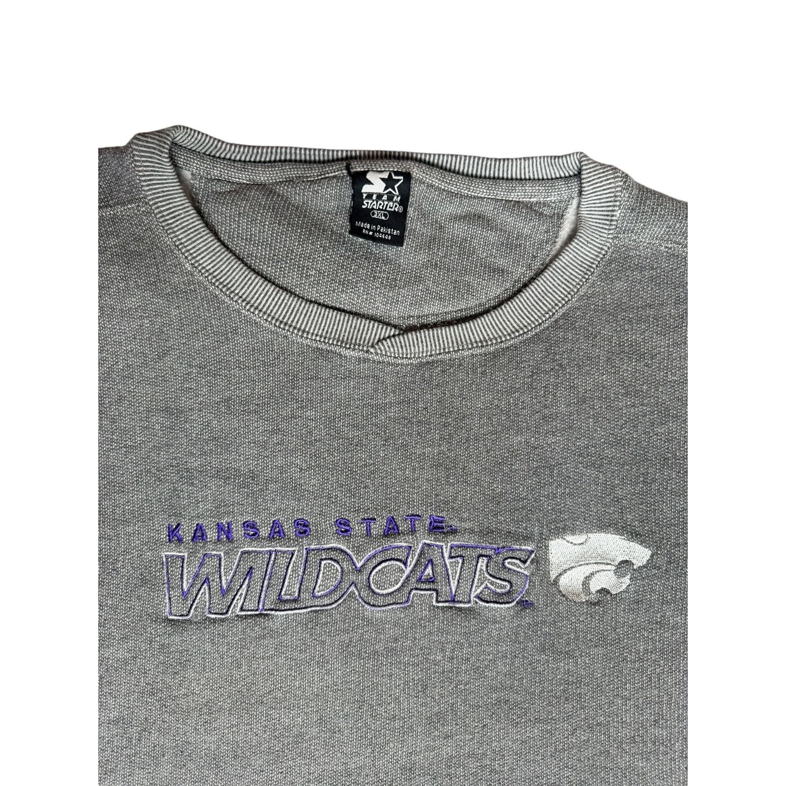 NCAA × Starter × Vintage Vintage Starter Kansas State Wildcats Crewneck Sweatshirt Size US XXL / EU 58 / 5 - 3 Thumbnail