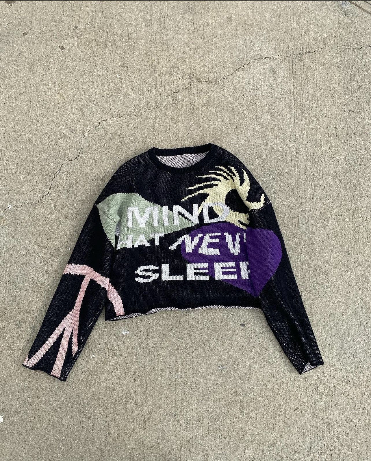 image of Get Some Sleep X Mind Liquid Sweater in Black, Men's (Size Large)