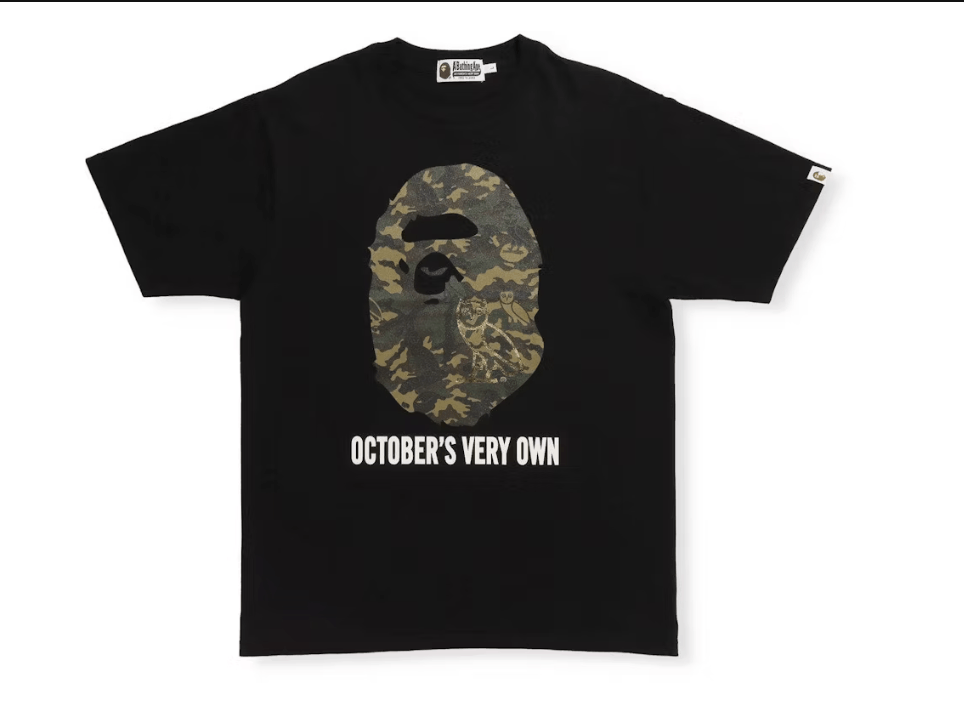 Bape × October's Very Own BAPE x OVO Woodland Camo Ape Head T-shirt Size US L / EU 52-54 / 3 - 4 Thumbnail