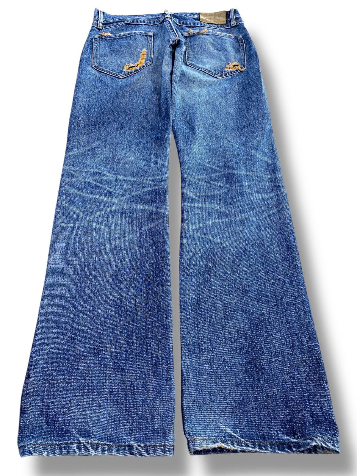Takeo Kikuchi Takeo Kikuchi Whiskered Light Wash Whiskered Style Jeans Size US 30 / EU 46 - 3 Thumbnail