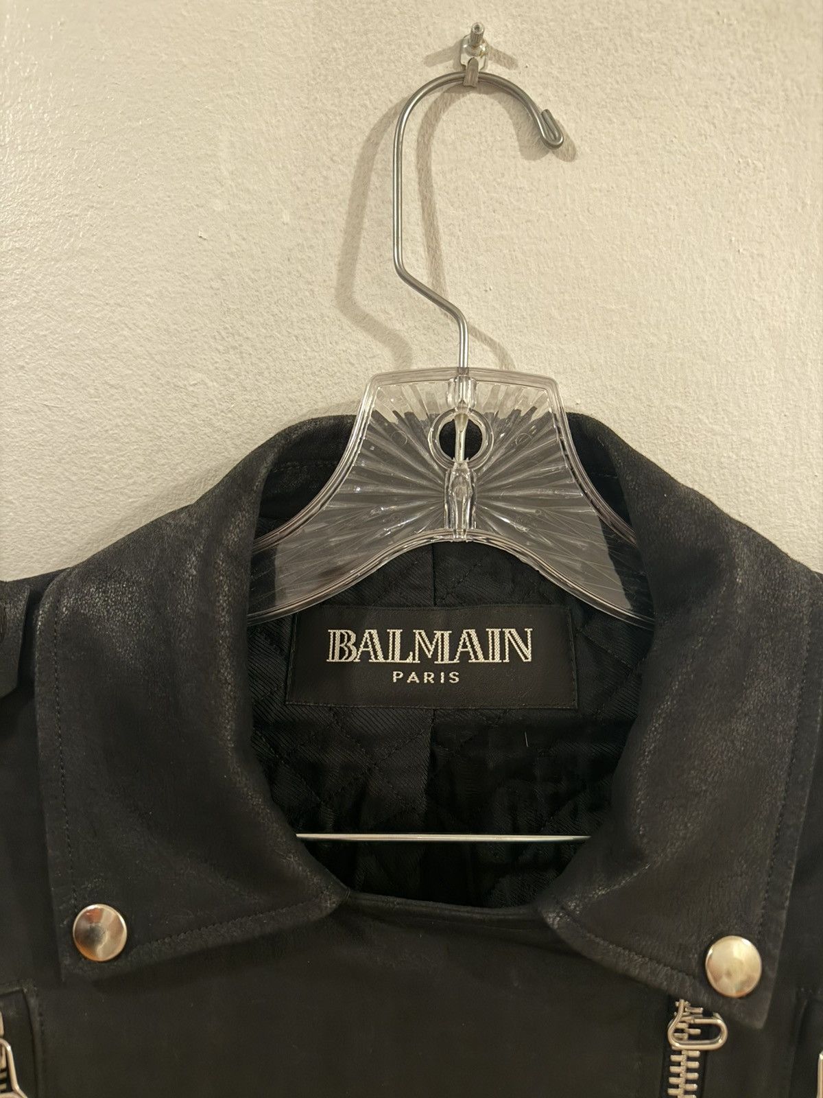 Balmain FW09 Balmain Double Belted Blistered Lambskin Biker Jacket Size US S / EU 44-46 / 1 - 12 Thumbnail