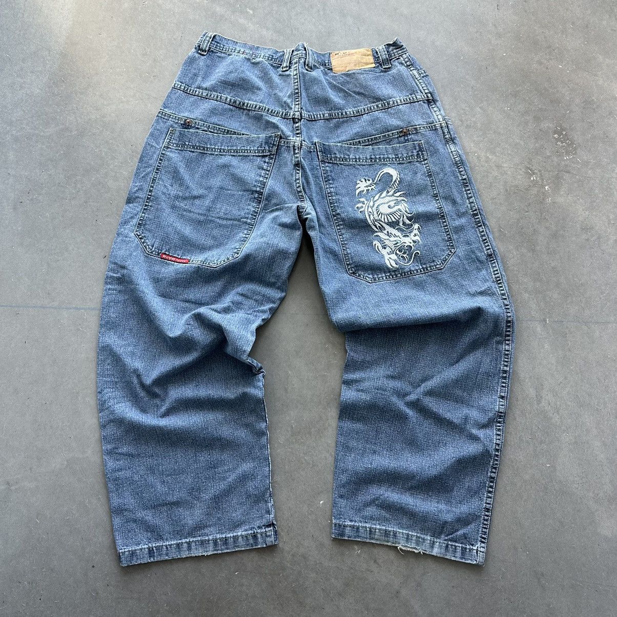 00s VIVIENNE TAM dragon flare denim y2k Vintage Japanese Jeans