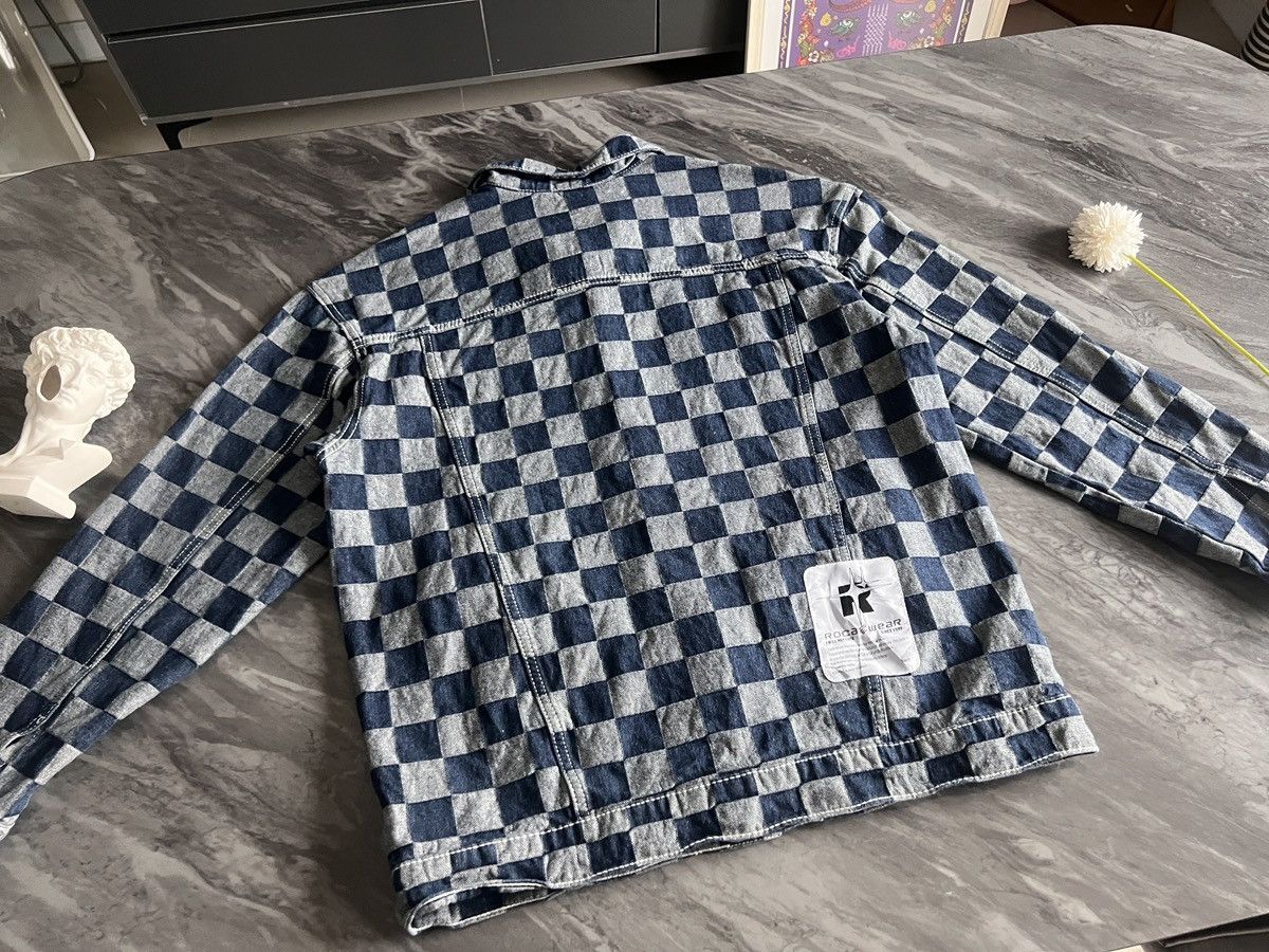 Rocawear Roca Wear : Check Board Pattern Denim Jacket Size US M / EU 48-50 / 2 - 3 Thumbnail