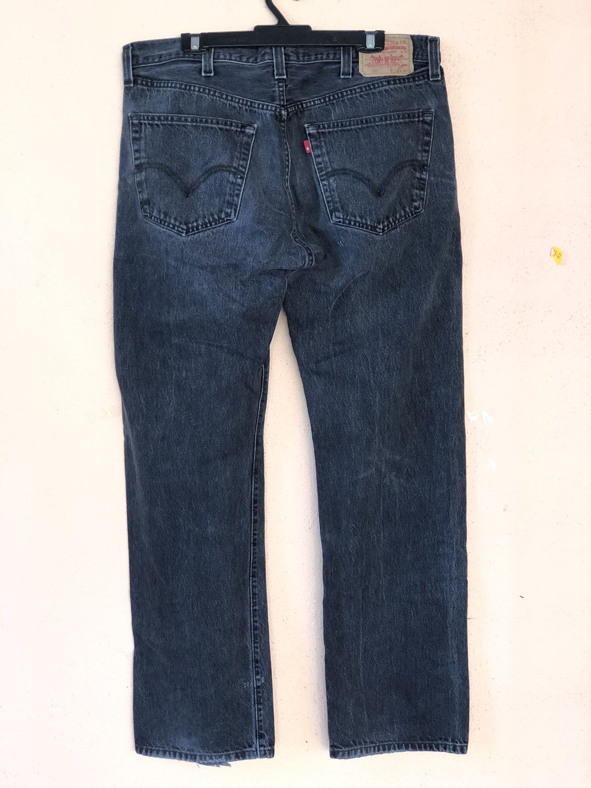 Levi's Vintage Clothing × Vintage Vintage LEVIS 501 Flat Black Button Fly Jeans Size US 38 / EU 54 - 1 Thumbnail