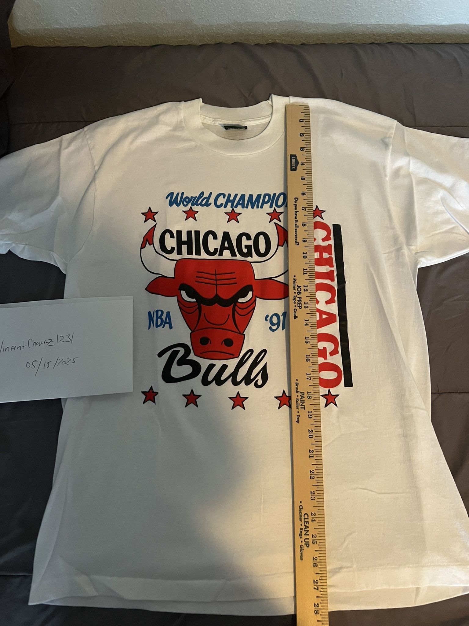 Vintage Vintage (Reprint) 1991 Bulls NBA Champions T-Shirt Size US XL / EU 56 / 4 - 1 Thumbnail