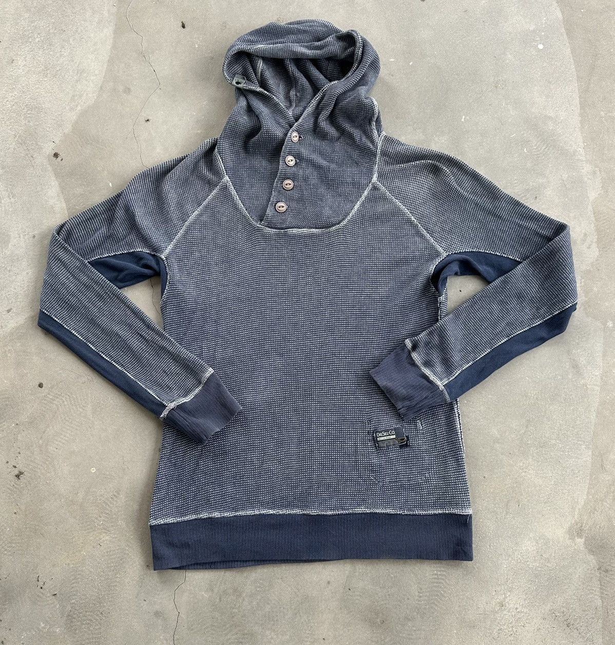 Japanese Brand × Vintage DIESEL SLIM FIT HOODIE WITH HIGH HOOD Size US XL / EU 56 / 4 - 1 Thumbnail