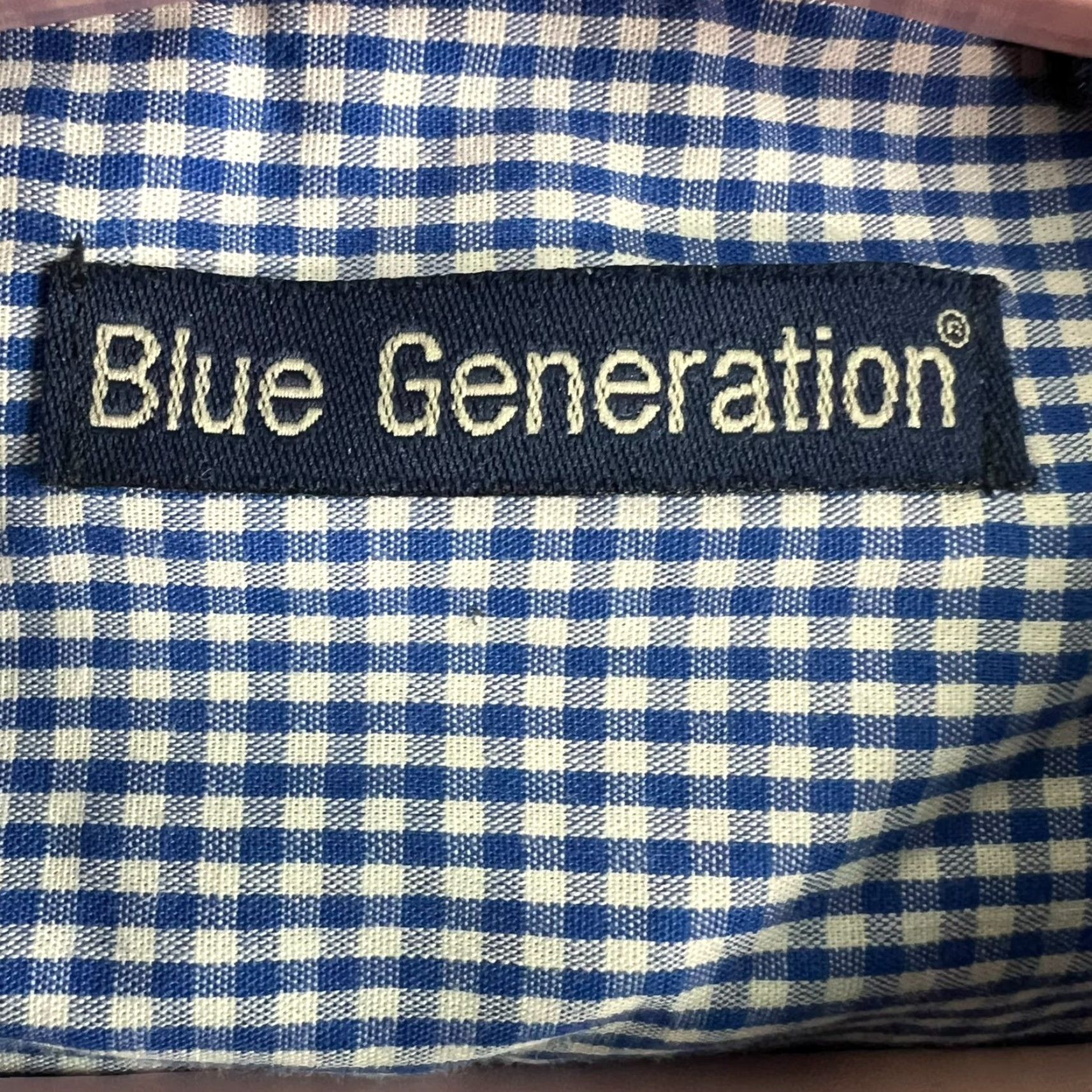 Vintage VINTAGE Blue Generation Button-Up Shirt Mens 4XL Check Blue Casual Workwear Pockets 60 in Chest Car Theme Astro Boy Mens 4XL Size US XXL / EU 58 / 5 - 4 Thumbnail