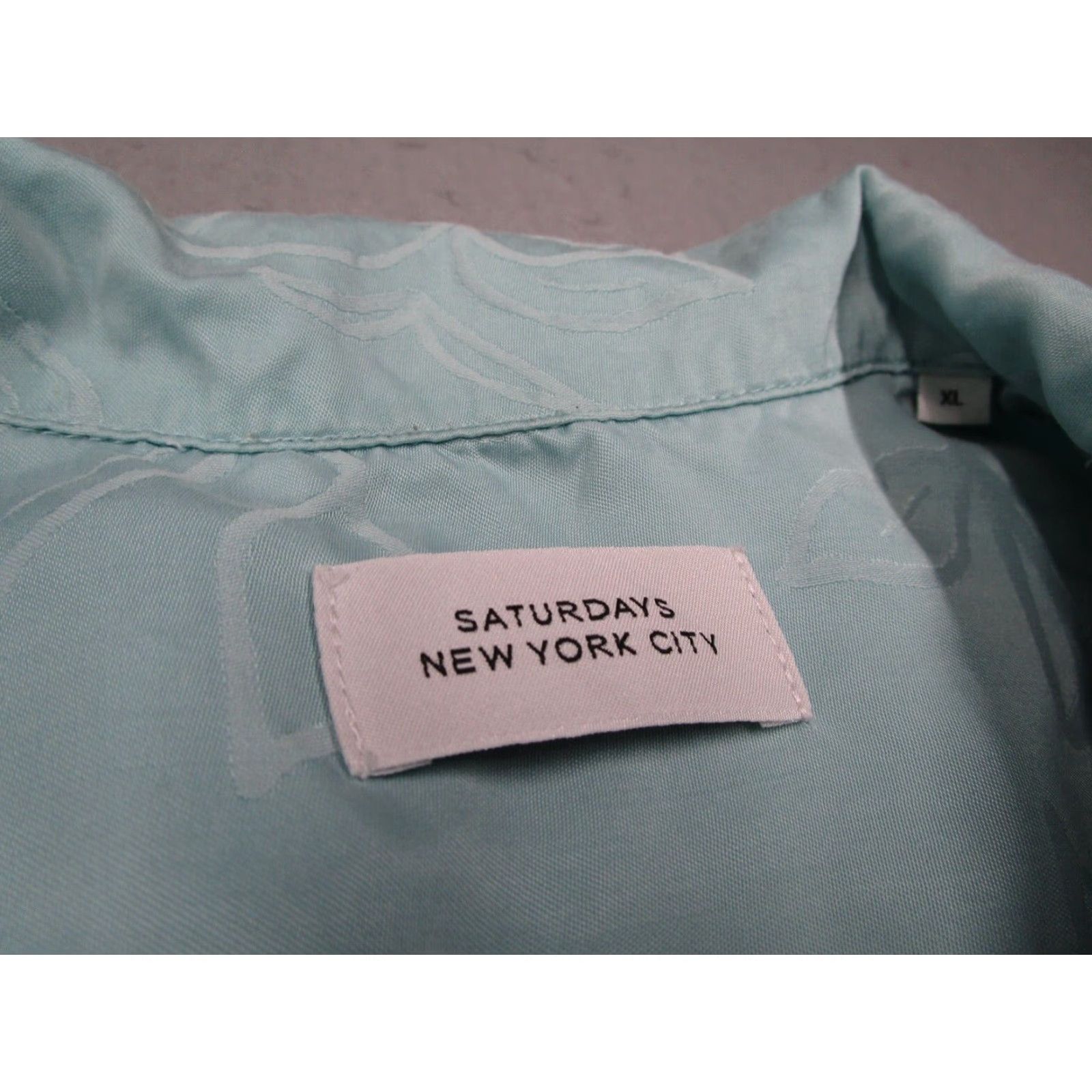 Saturdays NYC Saturdays NYC Blue Floral Button Up Shirt Mens Extra Large Short Sleeve Tencel Blend Mens Size US XL / EU 56 / 4 - 3 Thumbnail