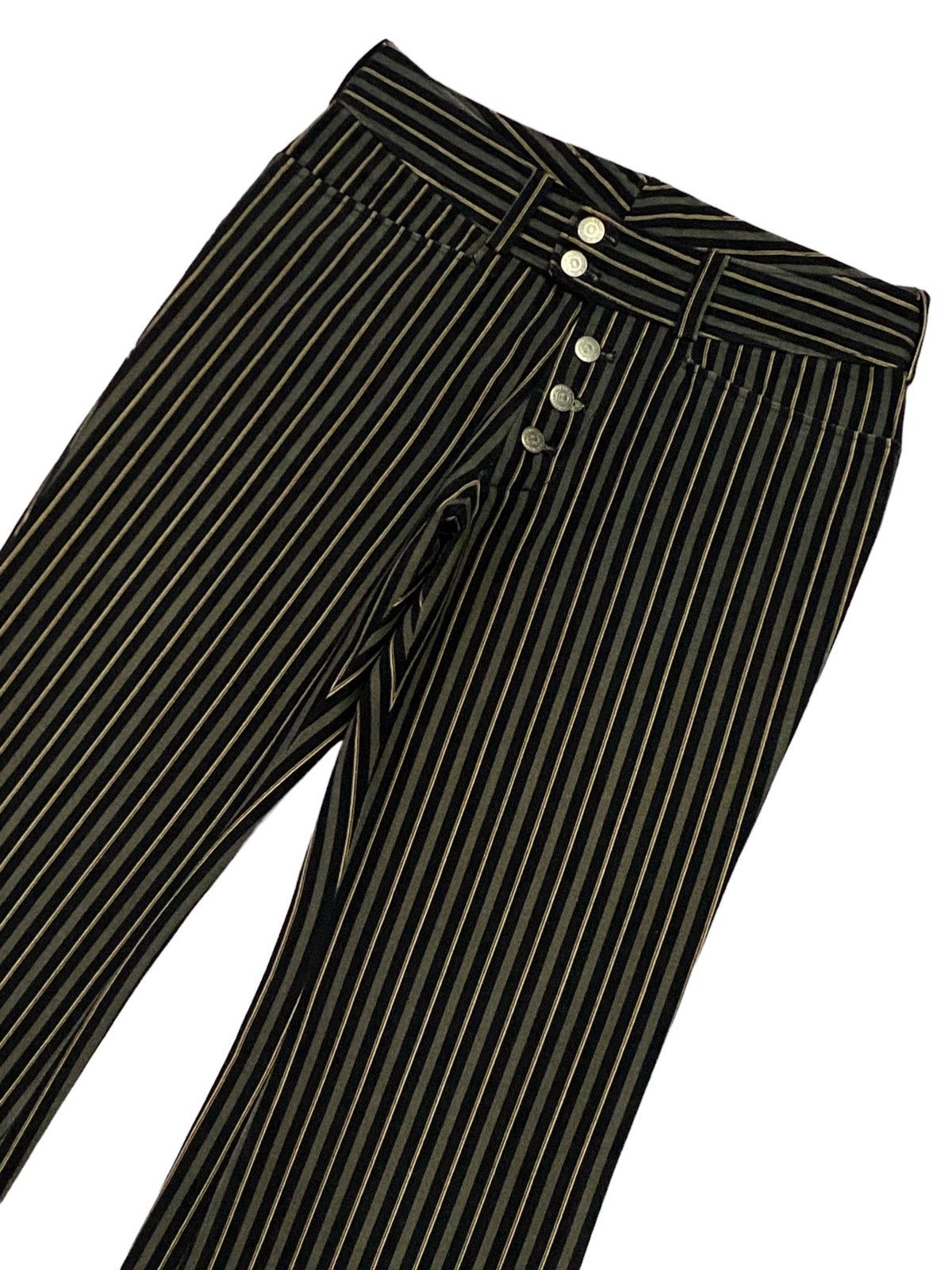 Tornado Mart Tornado Mart Flared Striped Cotton Pants Size 29" - 16 Thumbnail
