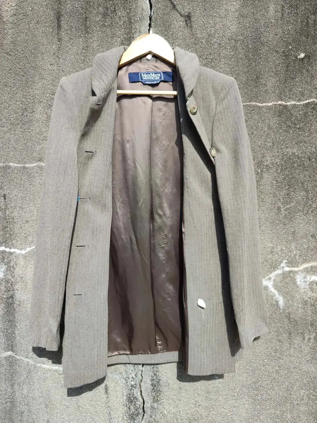 Designer × Max Mara MaxMara Weekend Line Wool Blend Collarless Blazer Size M / US 6-8 / IT 42-44 - 12 Thumbnail