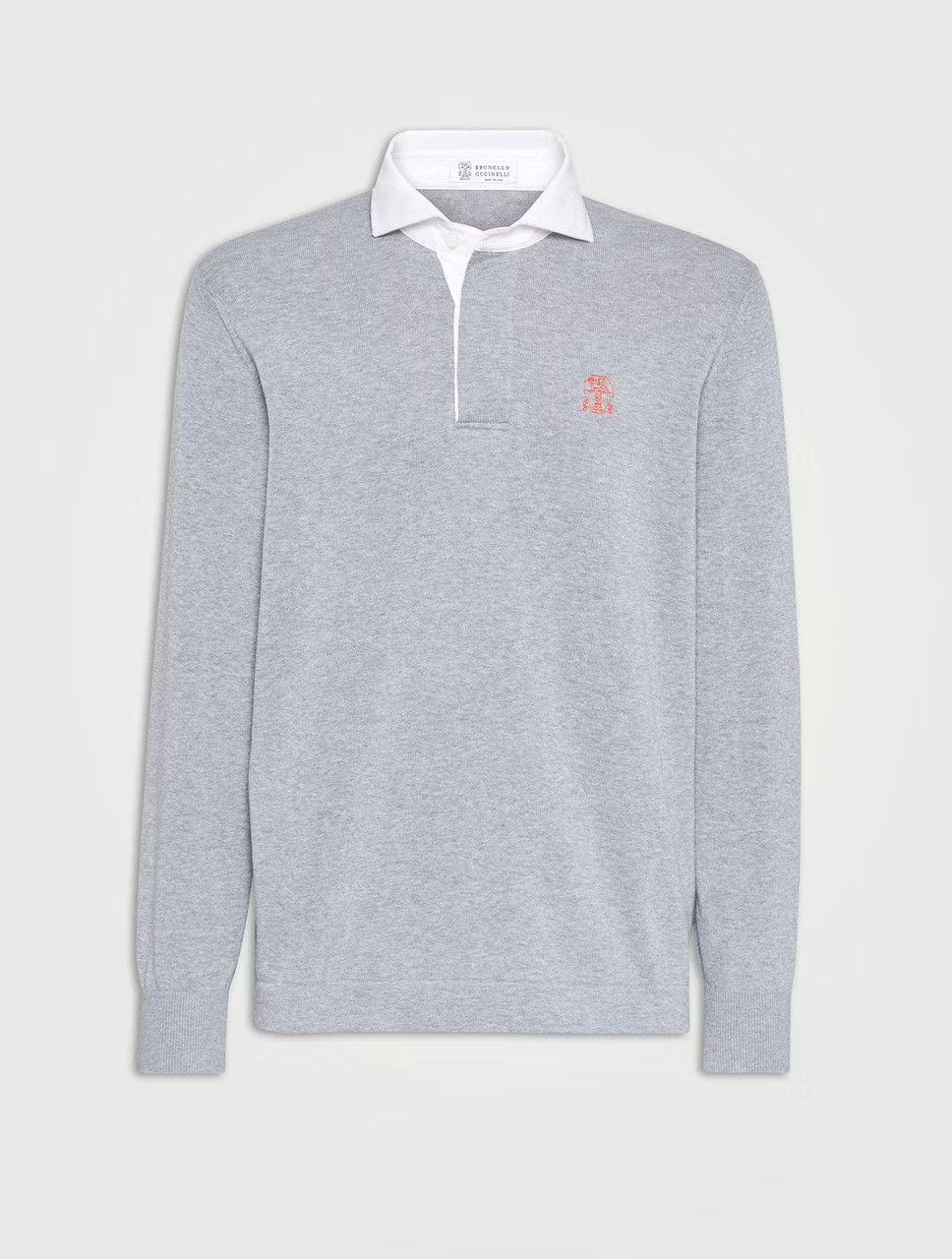 image of Brunello Cucinelli O1W1Db10524 Polo Sweaters In Grey, Men's (Size XL)