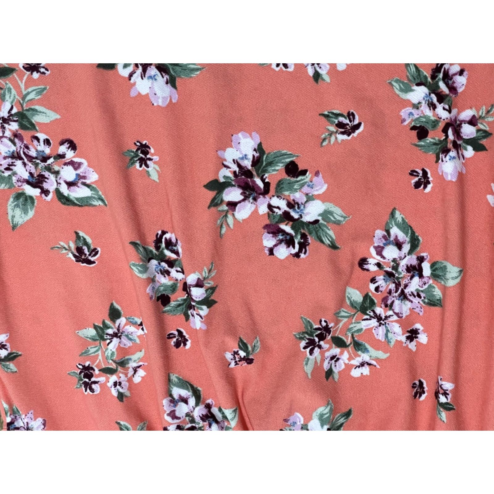 Vintage No Comment Shirt Women's L Pink White Purple Floral Off Shoulder Shirt Size L / US 10 / IT 46 - 3 Thumbnail