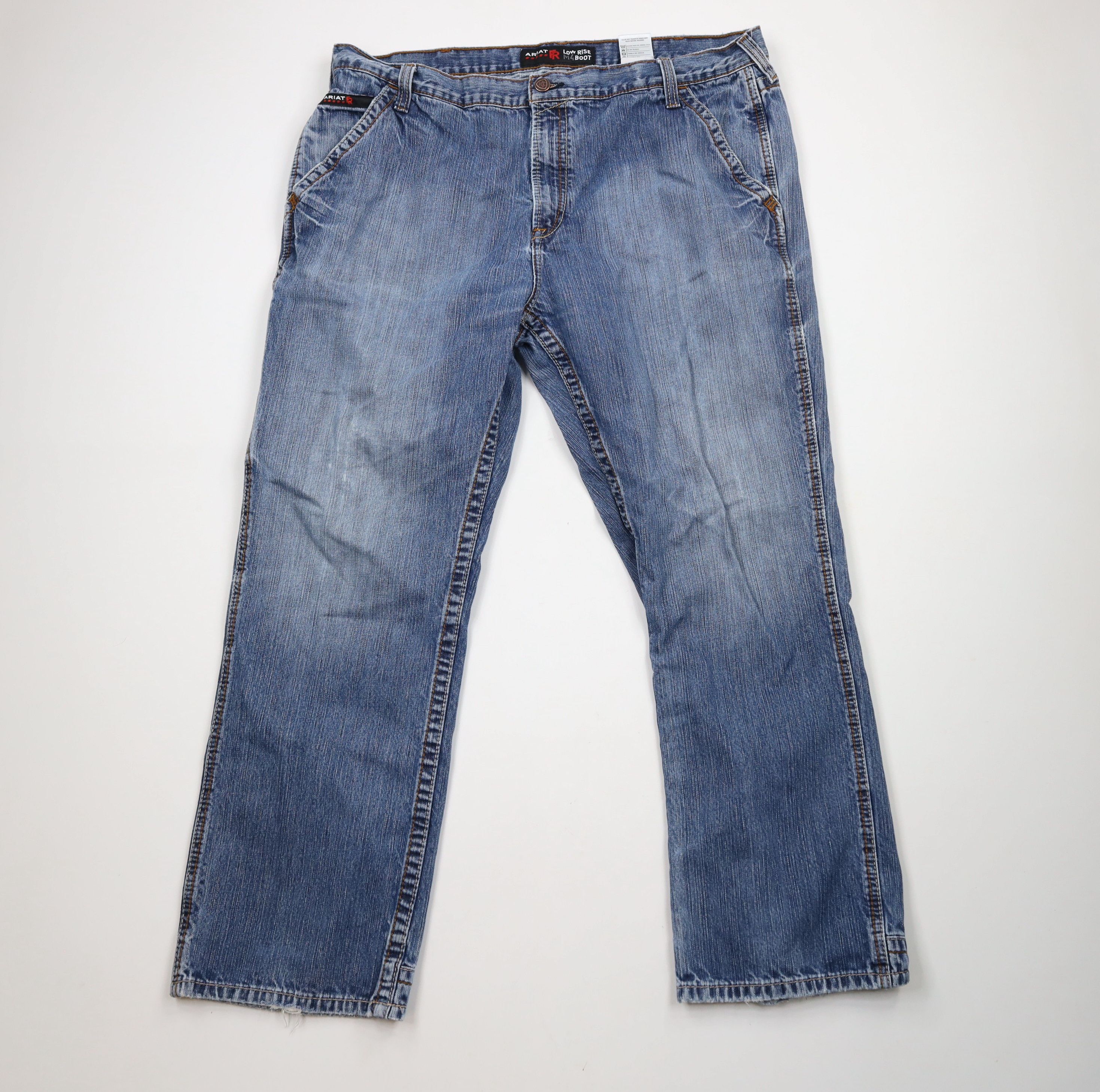 Ariat × Vintage Ariat FR Fire Resistant Low Rise M4 Boot Leg Jeans Blue Size US 42 / EU 58 - 1 Thumbnail