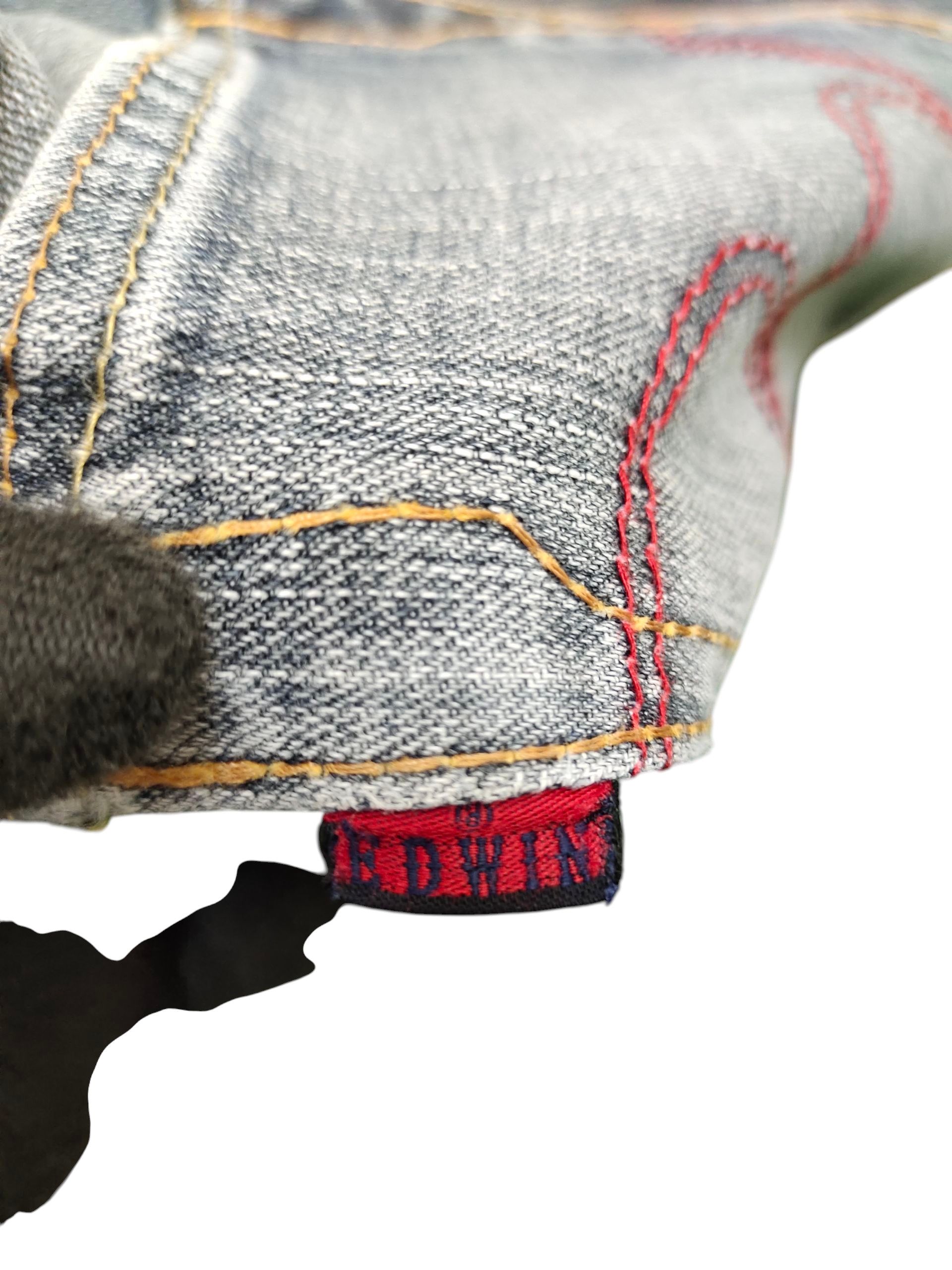 Comme des Garcons × Undercover Vintage Edwin 503 Regular Clawmark Distress Faded Jeans Size US 32 / EU 48 - 13 Thumbnail