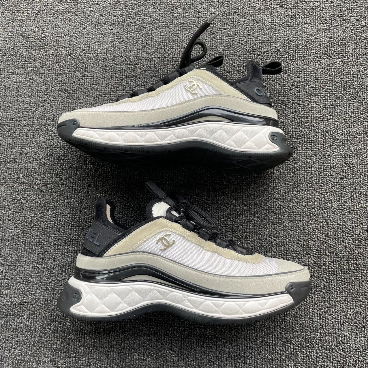 Chanel Chanel 95 New Gray White Sneakers 36 EU Size US 5.5 / IT 35.5 - 6 Thumbnail