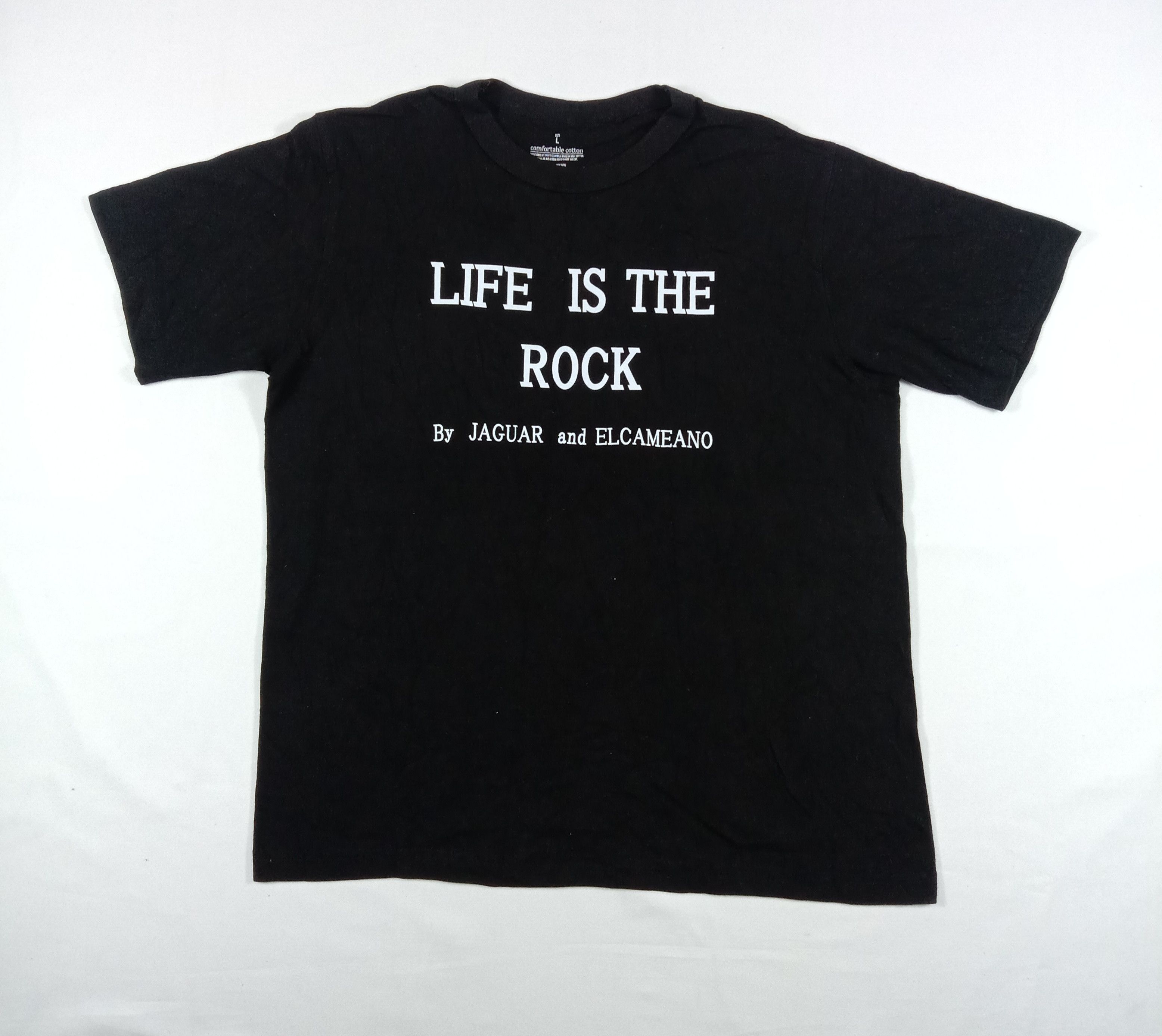 Japanese Brand Vintage Life Is The Rock By Jaguar & Elcamino T Shirt Size US L / EU 52-54 / 3 - 1 Thumbnail