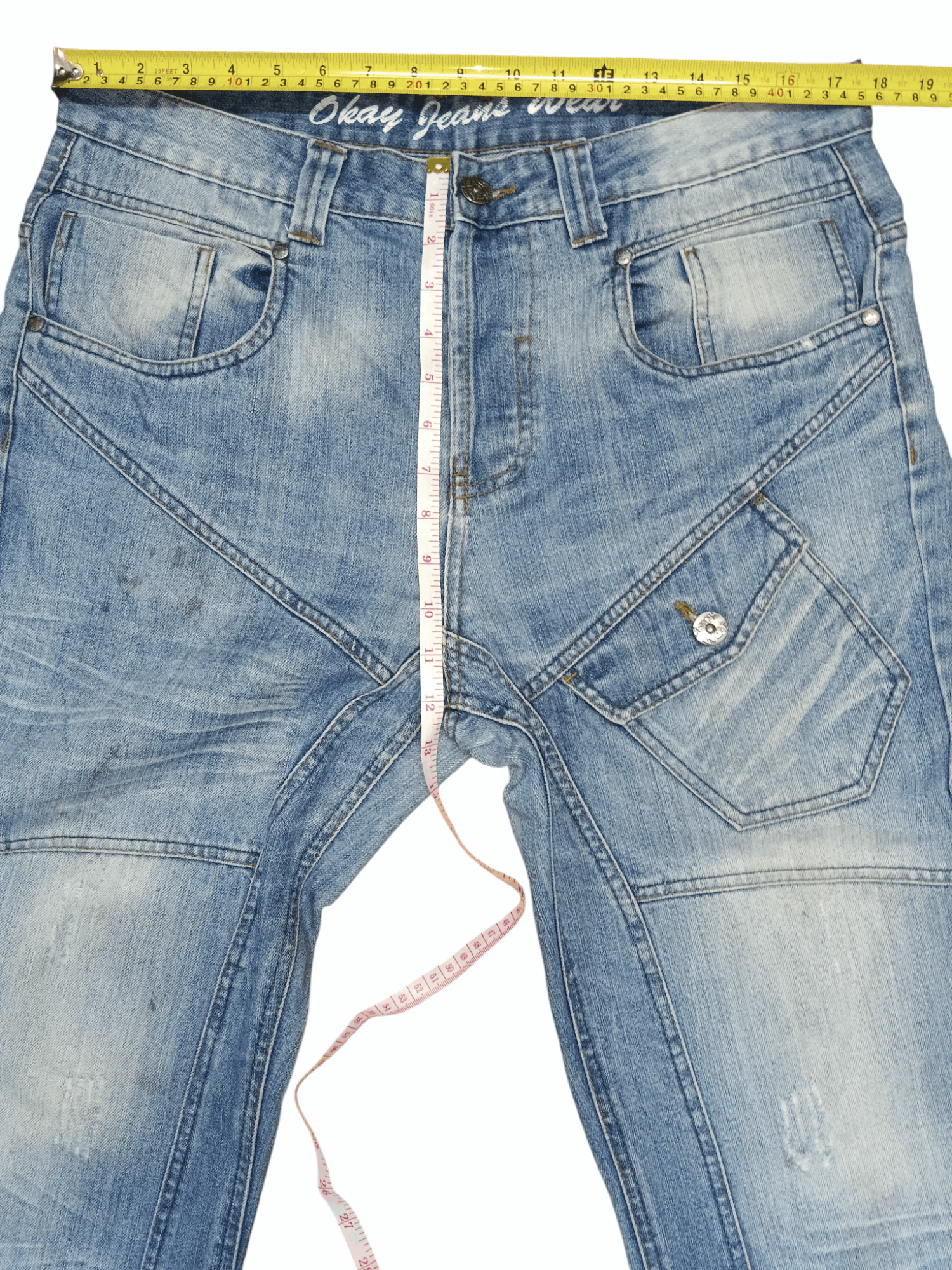Denim & Co. 🔥FYE🔥 Button Fly Distressed Punk Denim Size US 34 / EU 50 - 13 Thumbnail