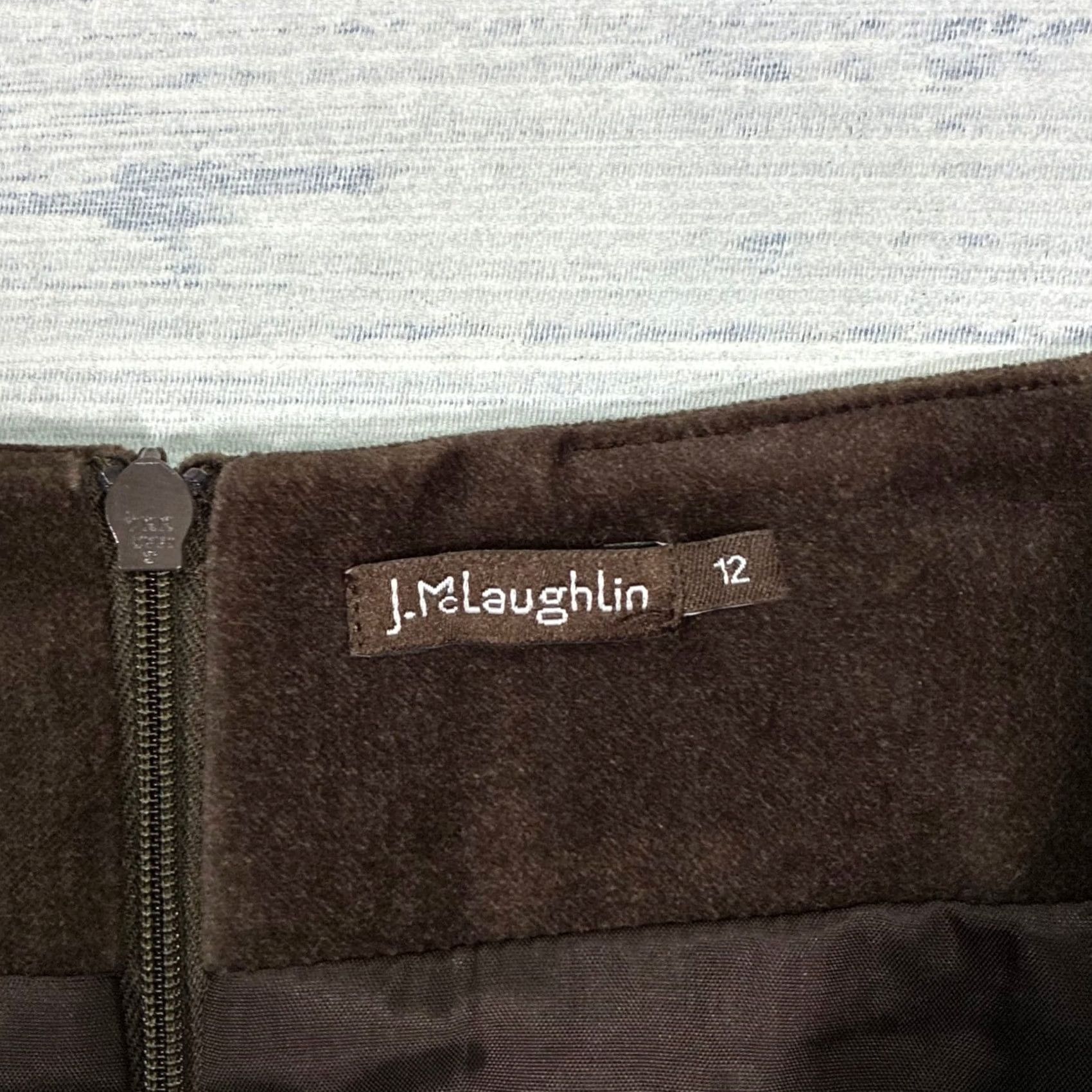 J.McLaughlin VINTAGE? No. J.McLaughlin Wool Brown Plaid Knee Length Skirt Women's Size 12 Size 34" / US 12 / IT 48 - 6 Thumbnail