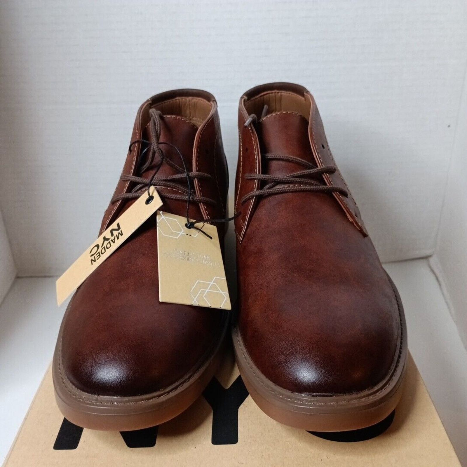 Other Madden NYC Mens Adam Chukka Dress Boots Leather Brown Size 8 Size US 8 / EU 41 - 1 Thumbnail