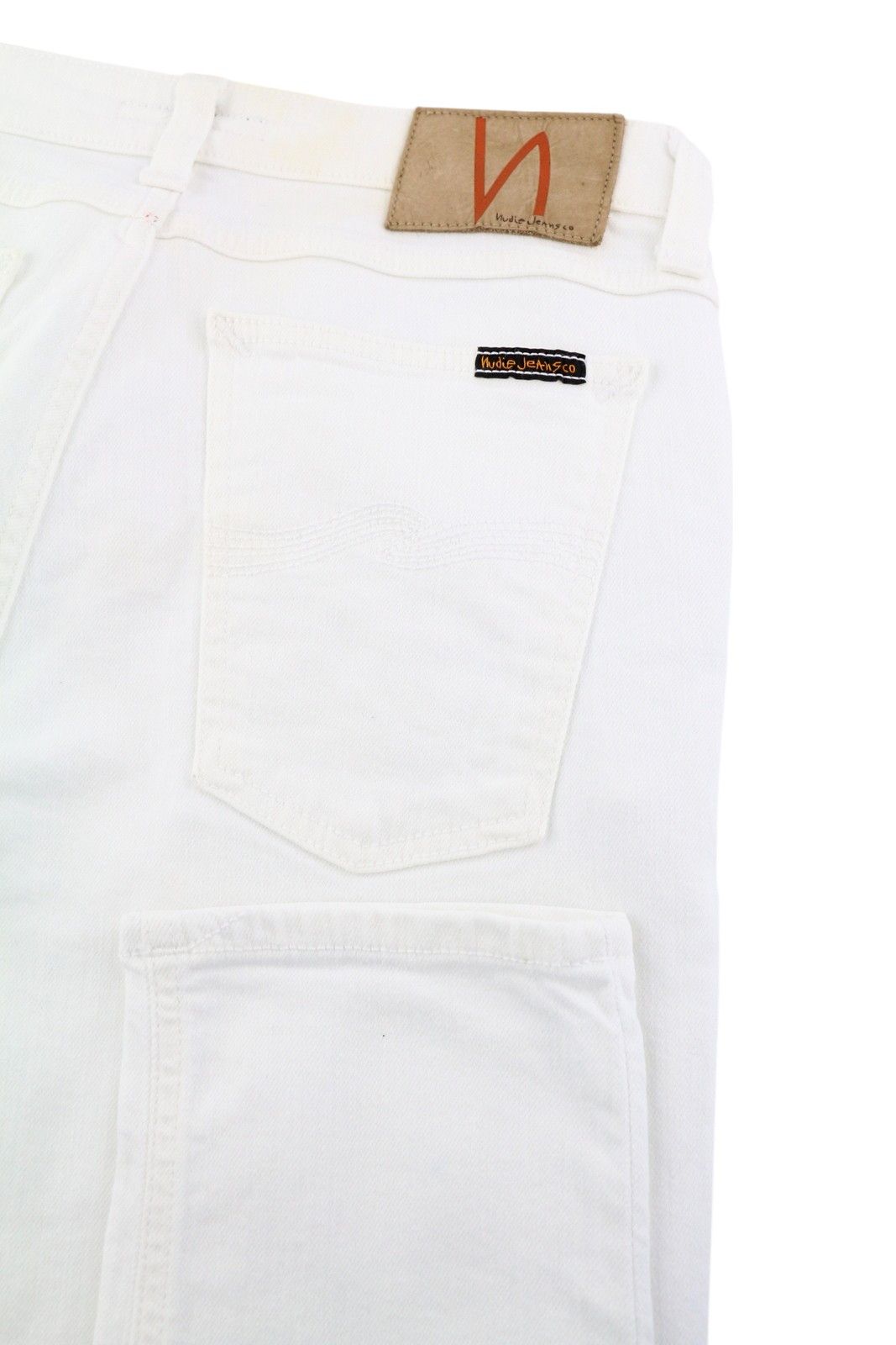 Nudie Jeans SKINNY LIN W30/L32 Denim Blazing White Zip Jeans 83642 Size US 30 / EU 46 - 5 Thumbnail