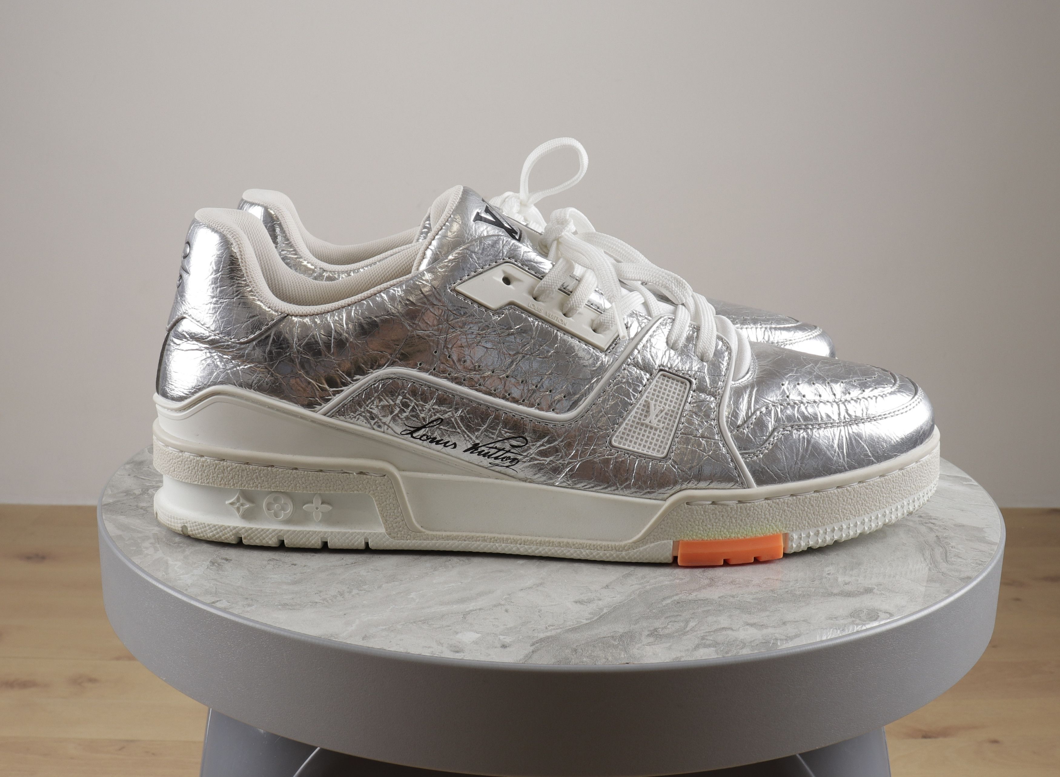 Louis Vuitton LV Trainer Silver Sneakers