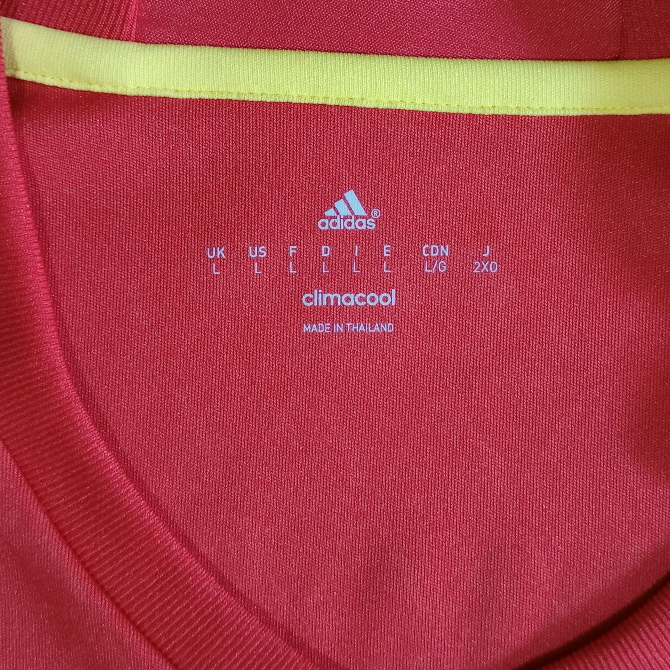 Adidas Spain Euro 2016 Home Jersey Gerard Pique 3 Size US L / EU 52-54 / 3 - 8 Thumbnail
