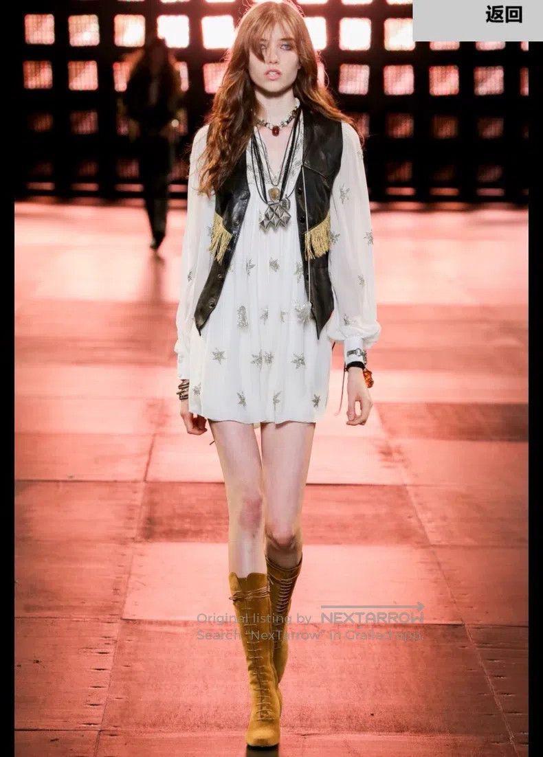 Saint Laurent Paris Saint Laurent Paris White Fireworks Dress Jacket Size XS / US 0-2 / IT 36-38 - 9 Thumbnail