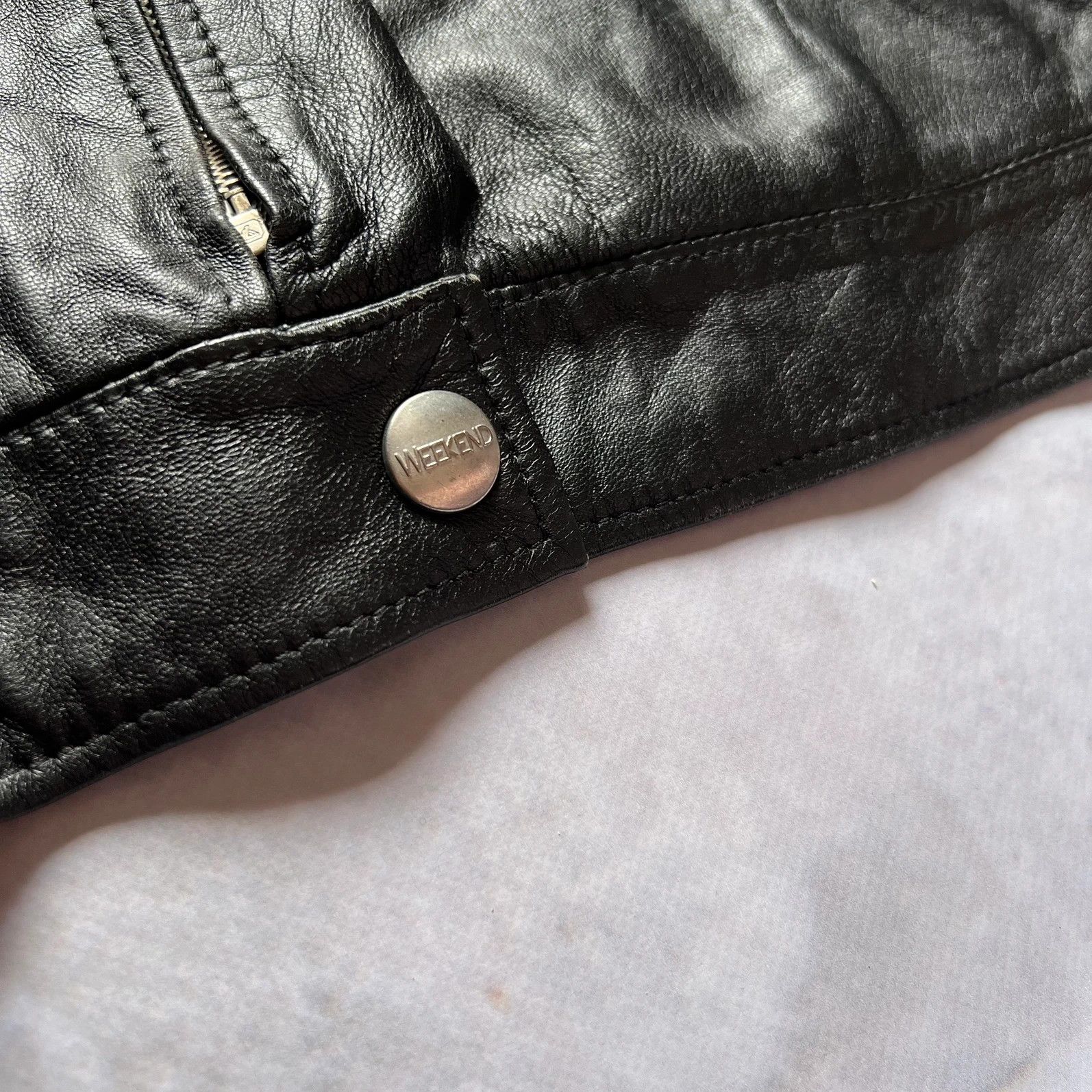 Weekend Max Mara vintage Weekend by MaxMara leather jacket bomber retro coat Size M / US 6-8 / IT 42-44 - 10 Thumbnail